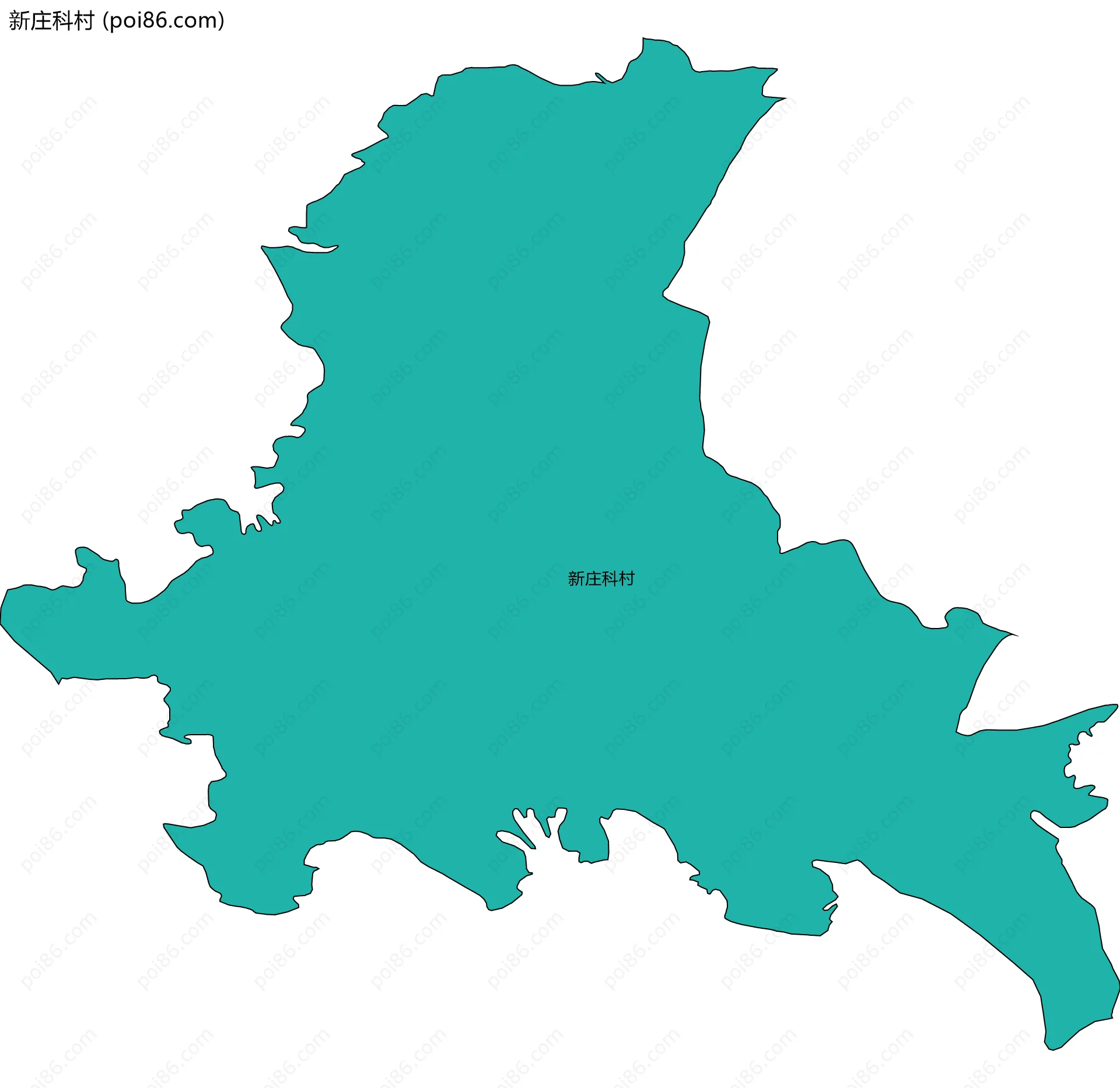 新庄科村边界地图