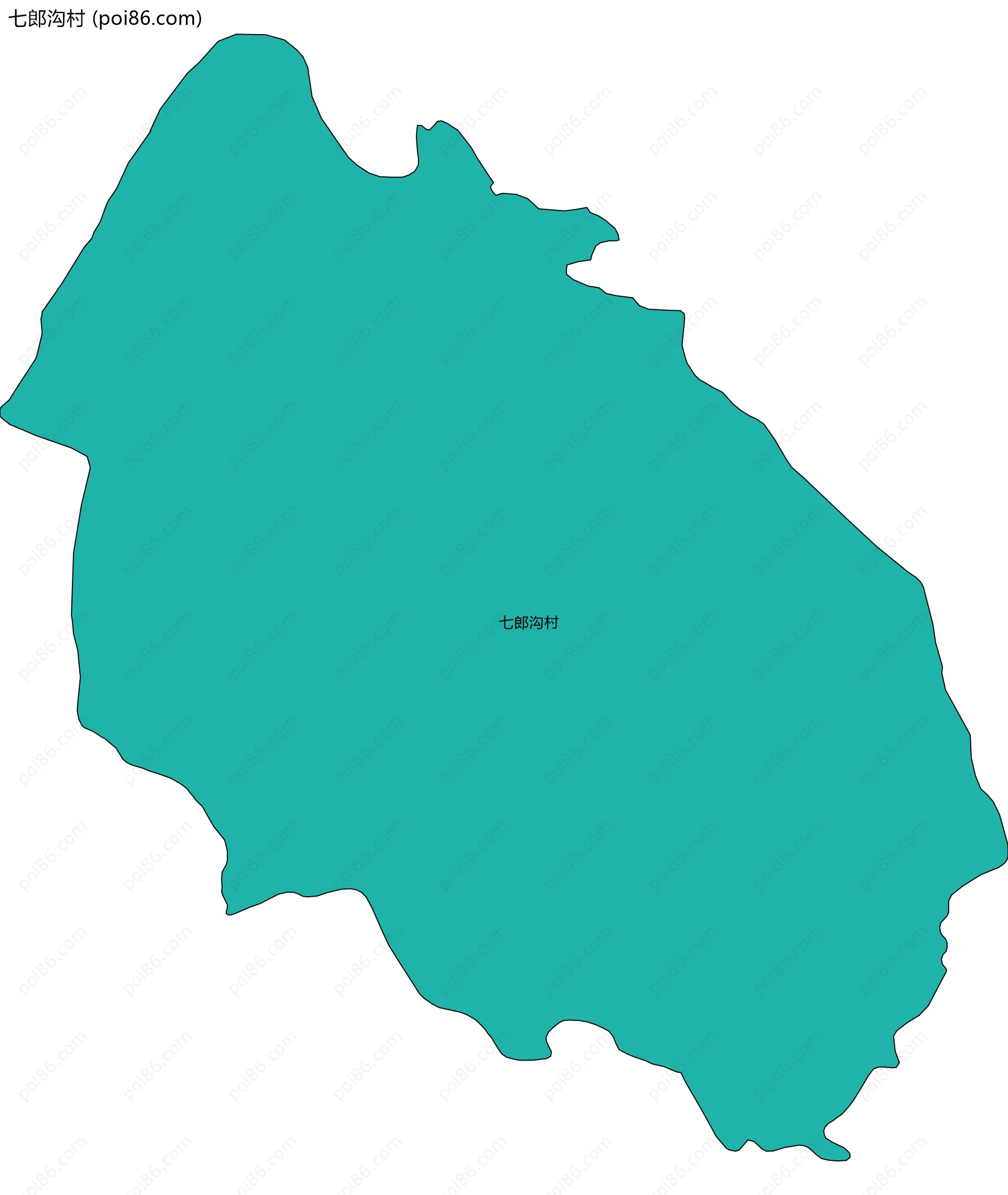 七郎沟村边界地图