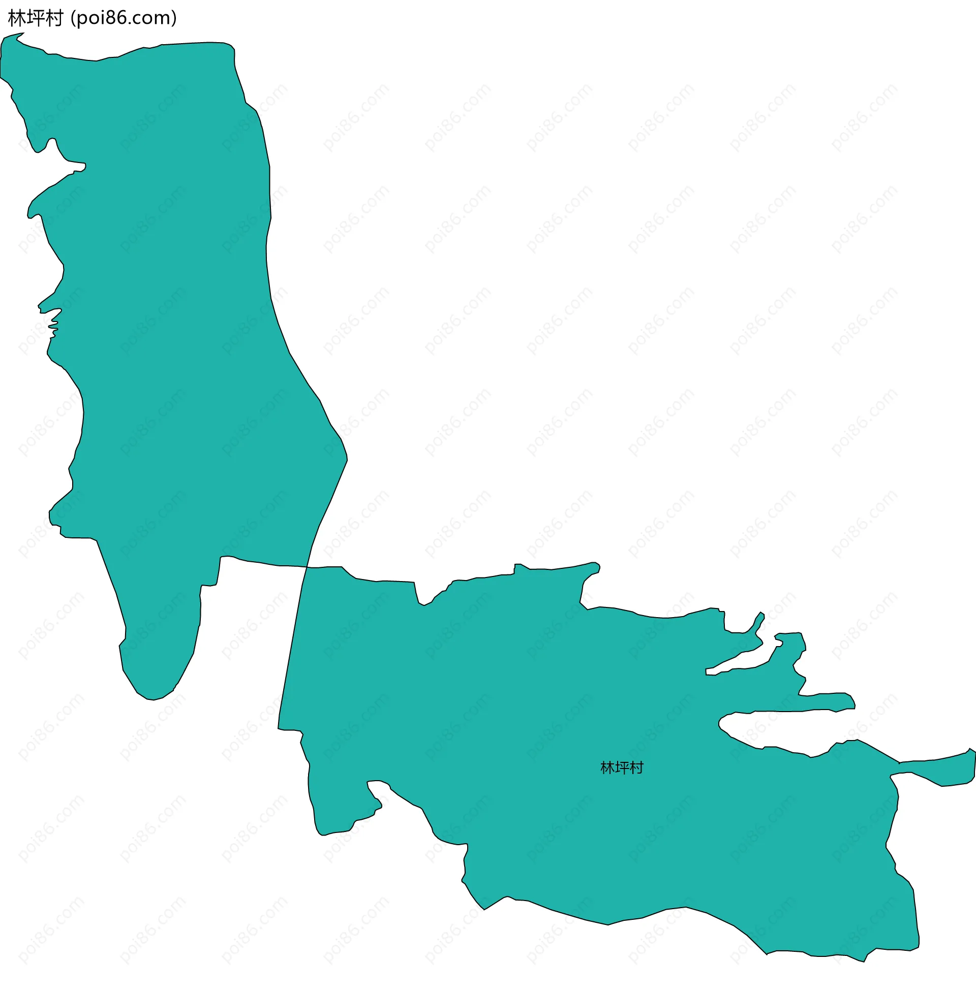 林坪村边界地图