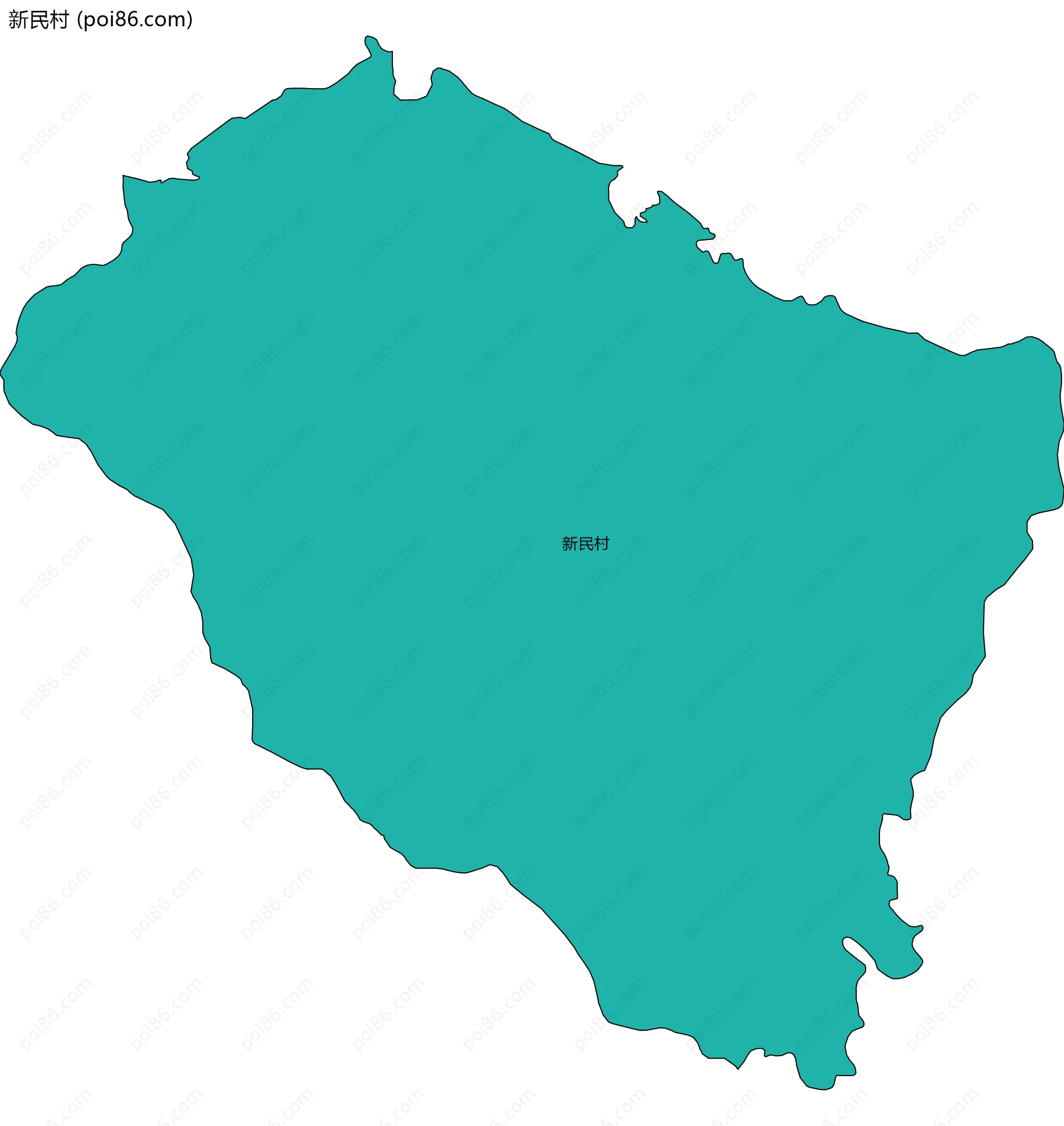 新民村边界地图