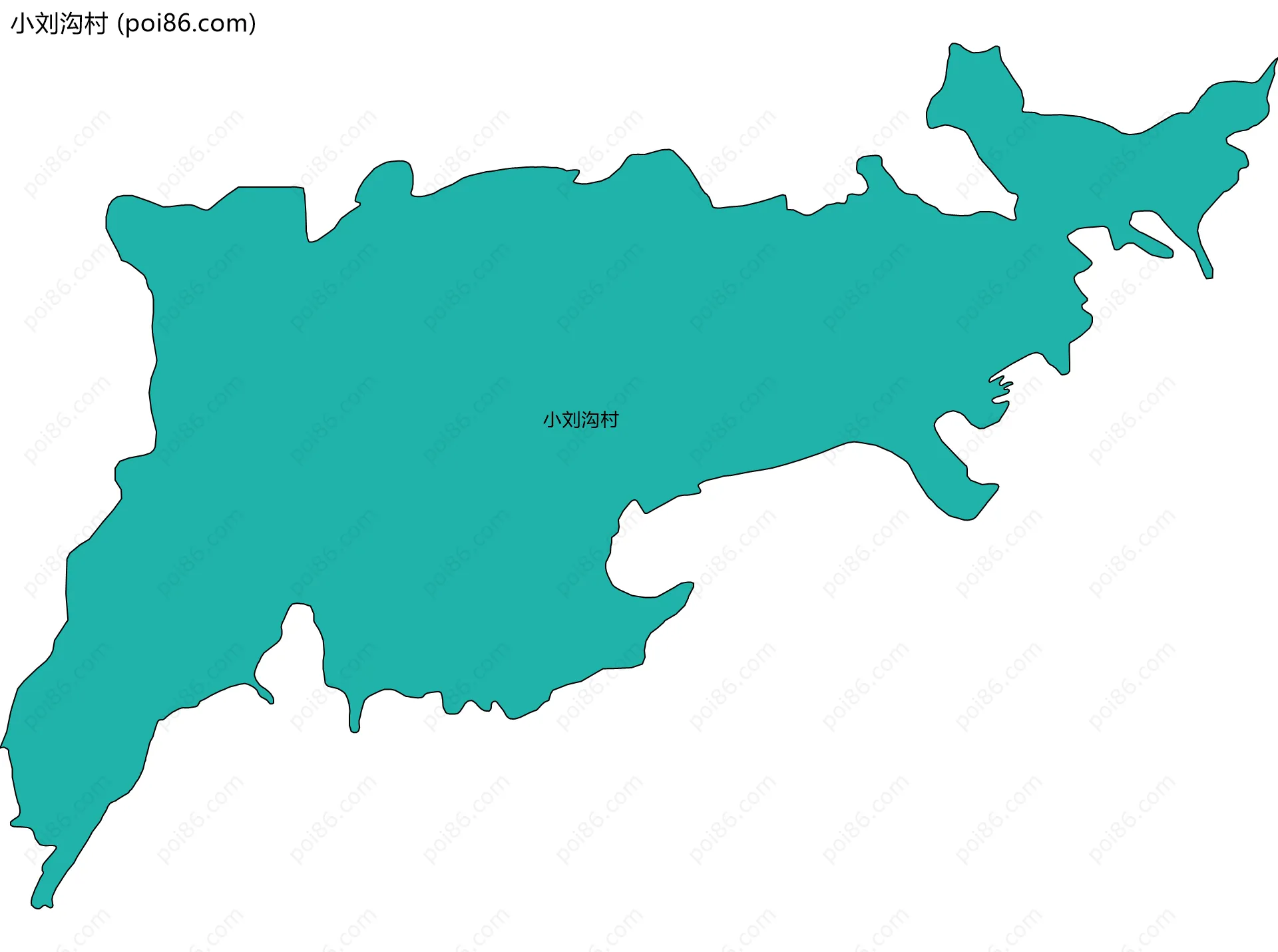 小刘沟村边界地图