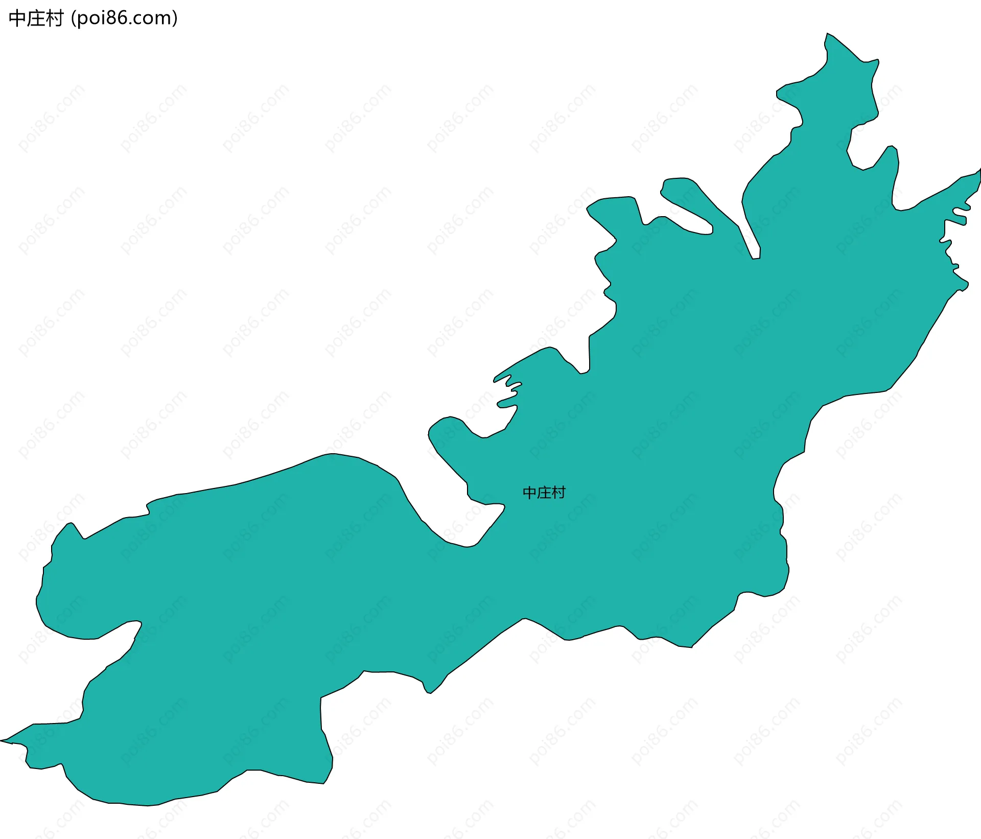 中庄村边界地图