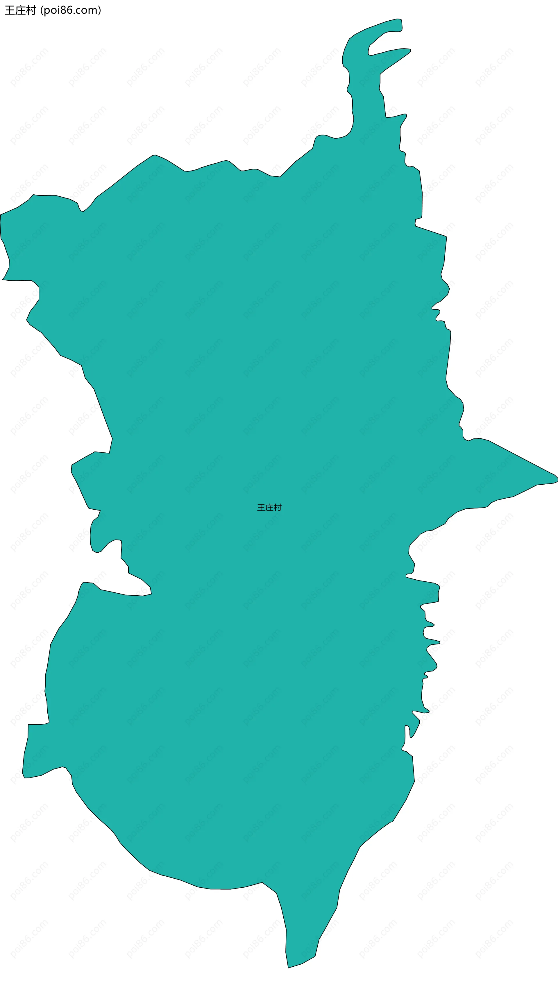 王庄村边界地图