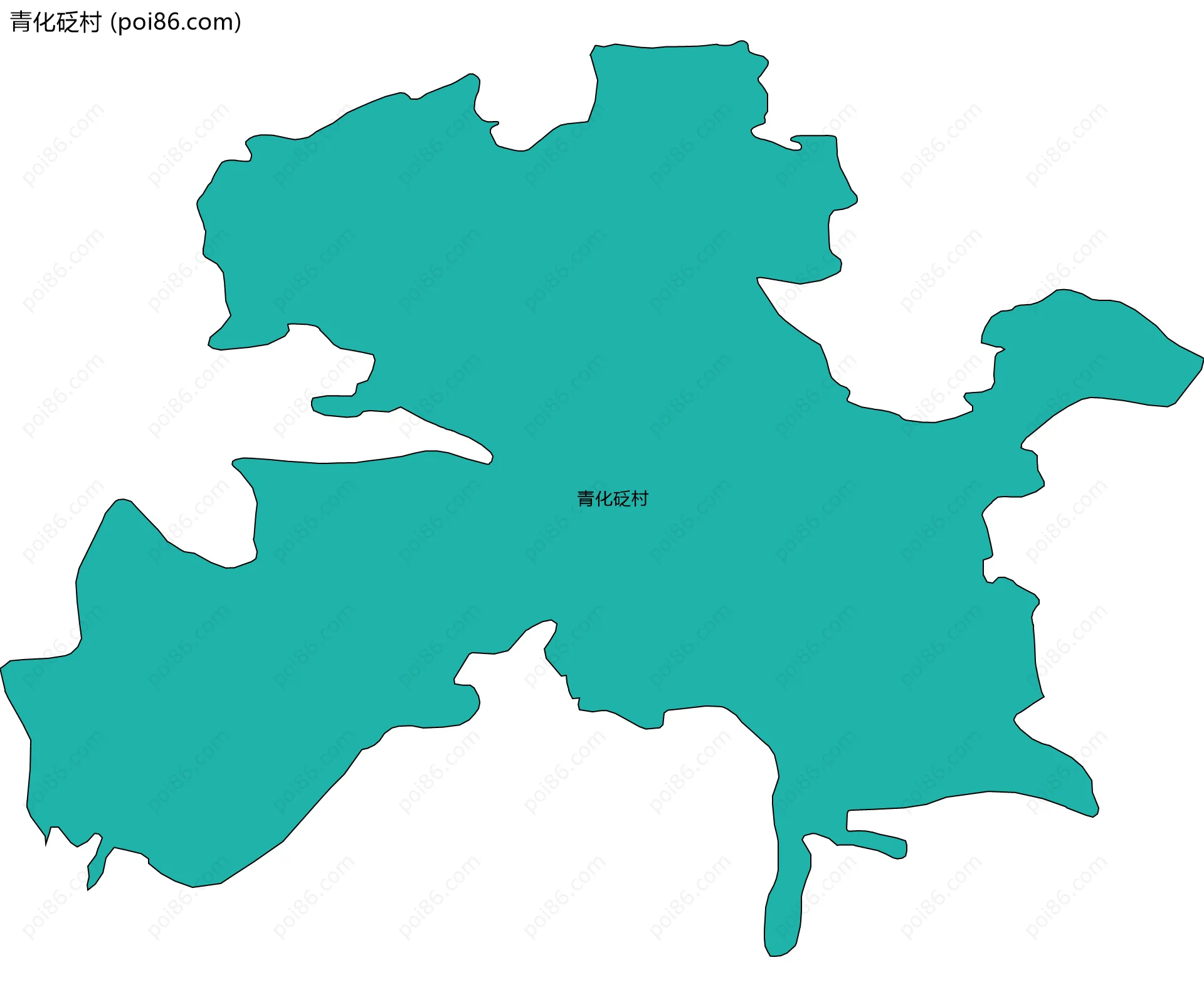 青化砭村边界地图