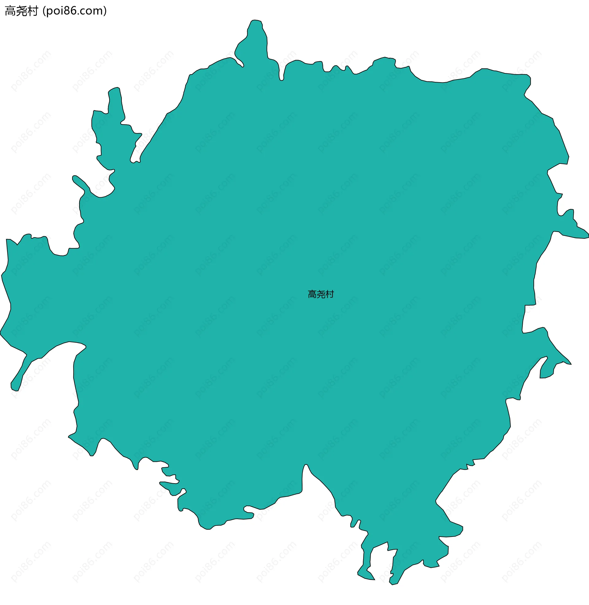 高尧村边界地图