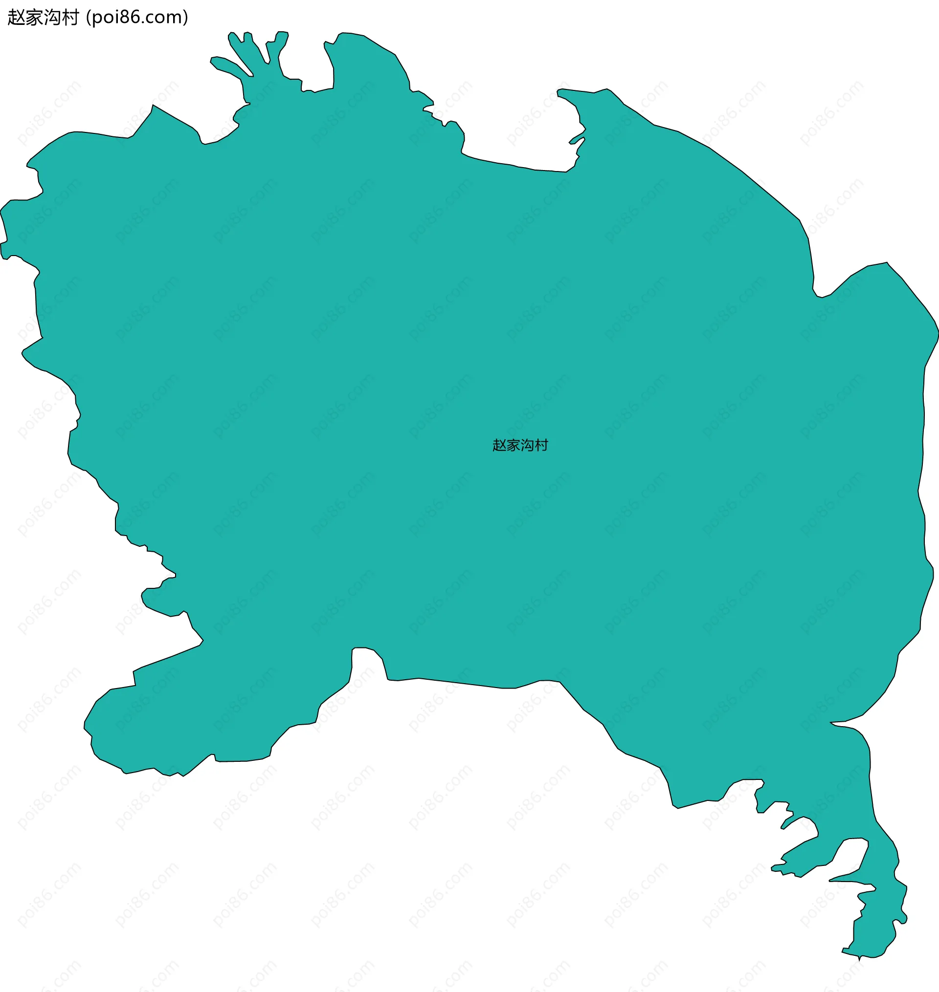 赵家沟村边界地图