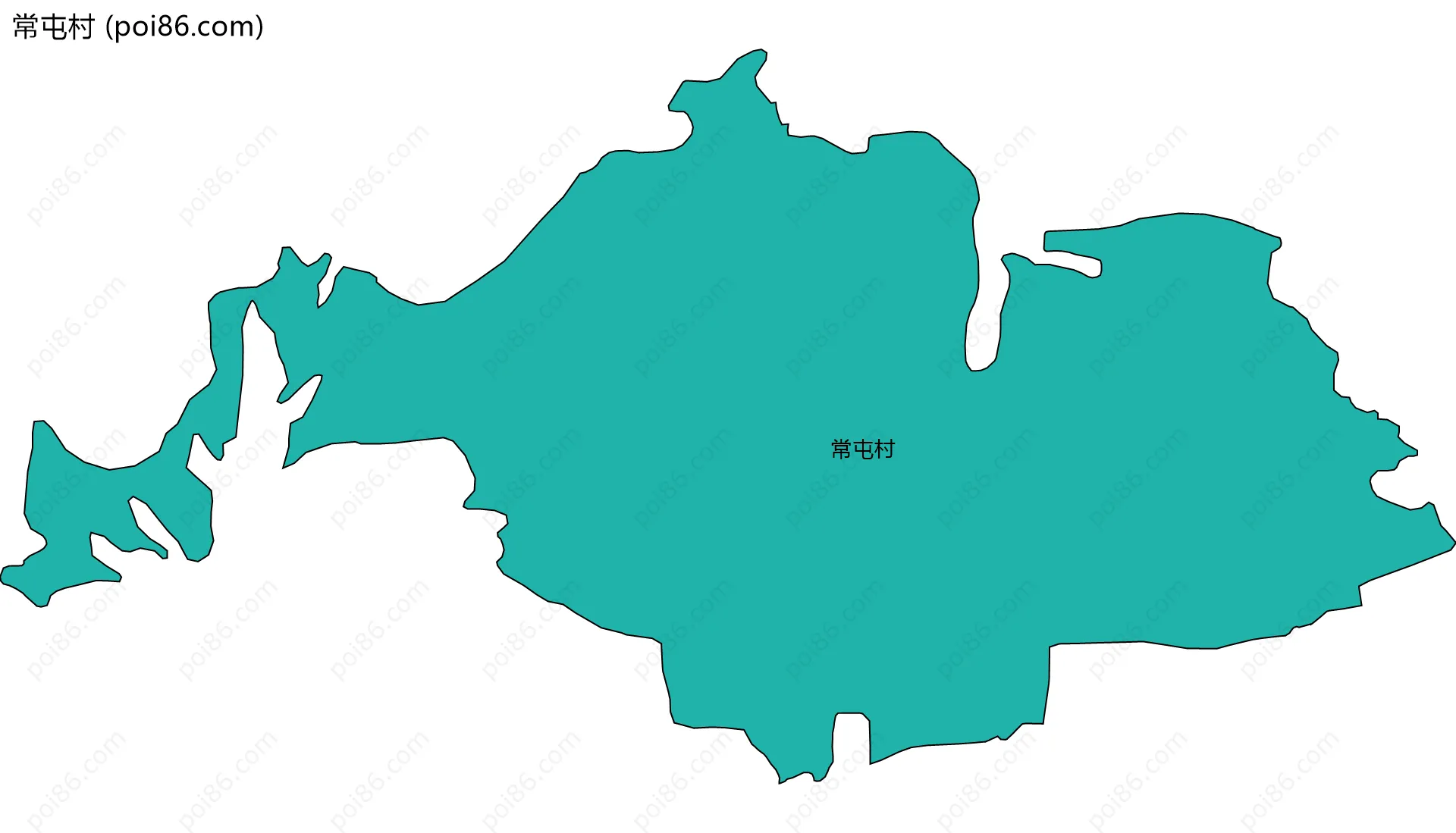 常屯村边界地图