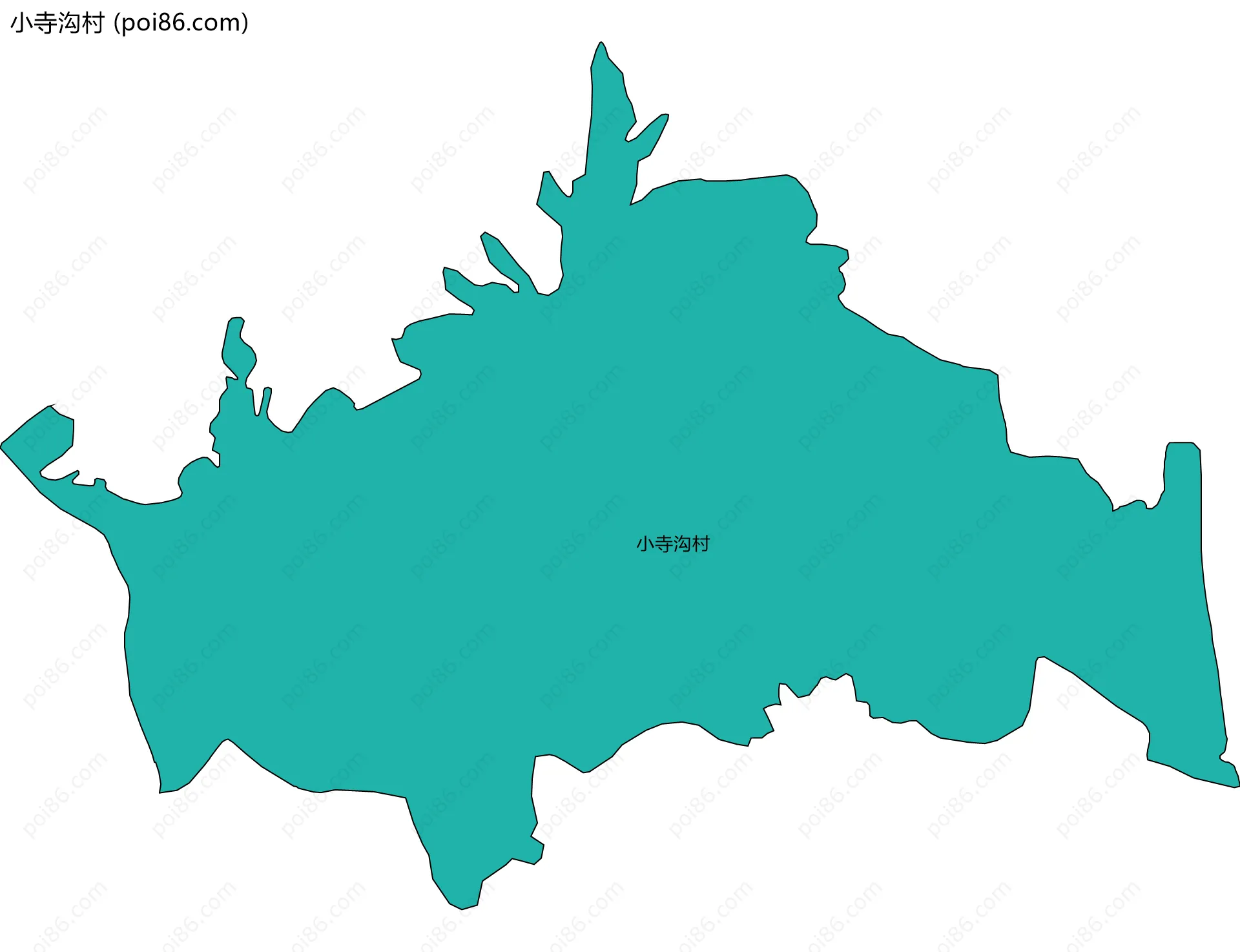 小寺沟村边界地图