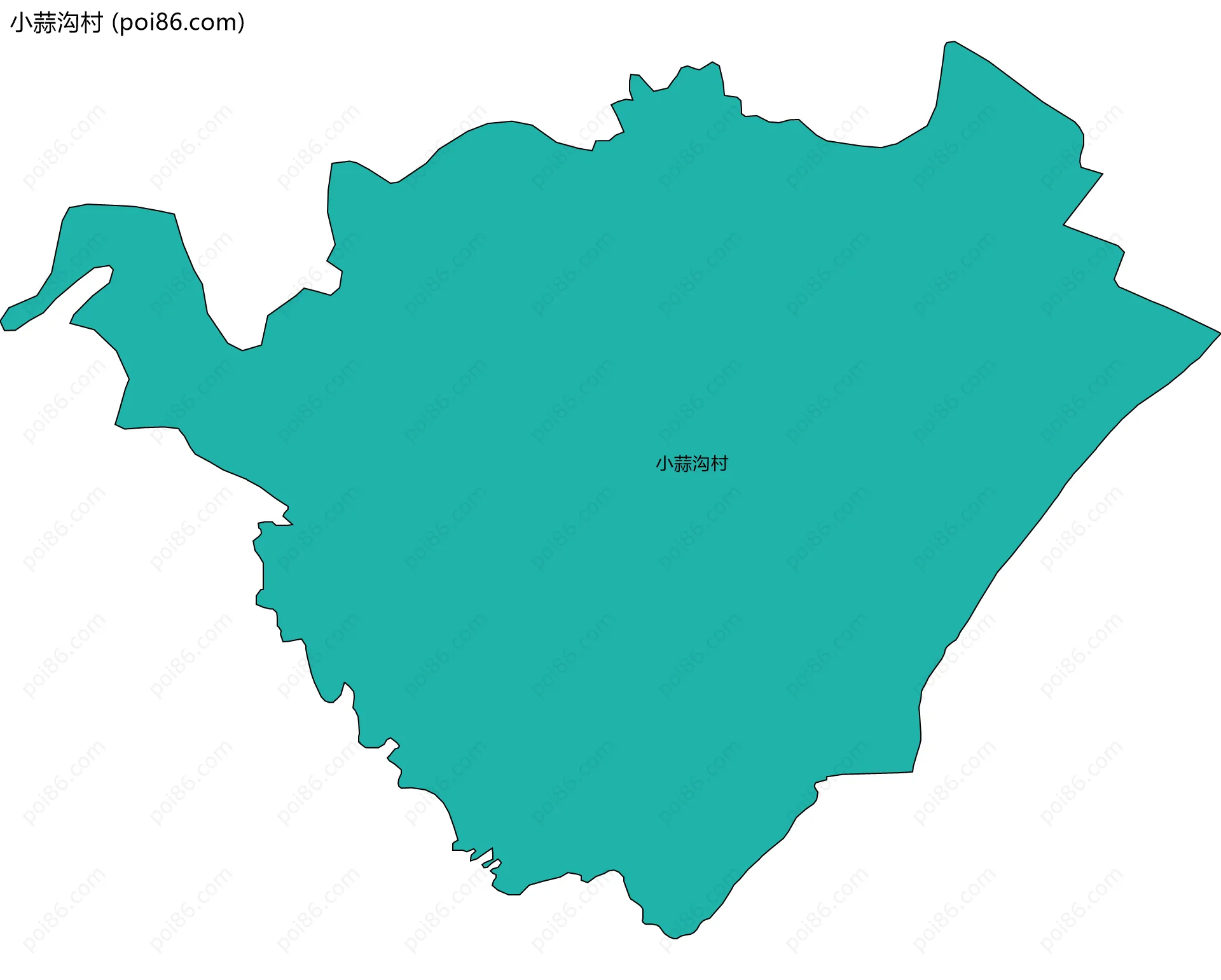 小蒜沟村边界地图