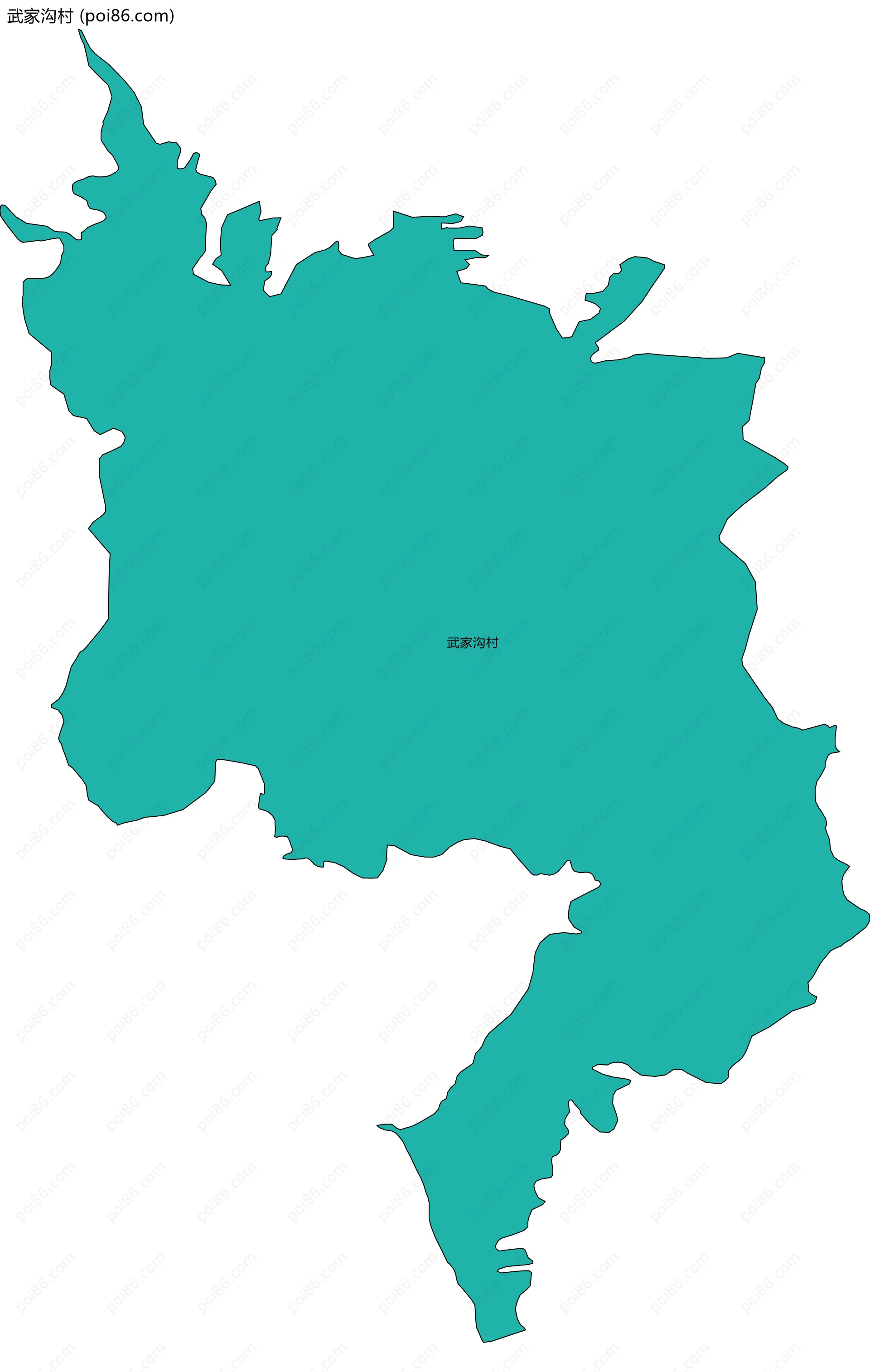 武家沟村边界地图