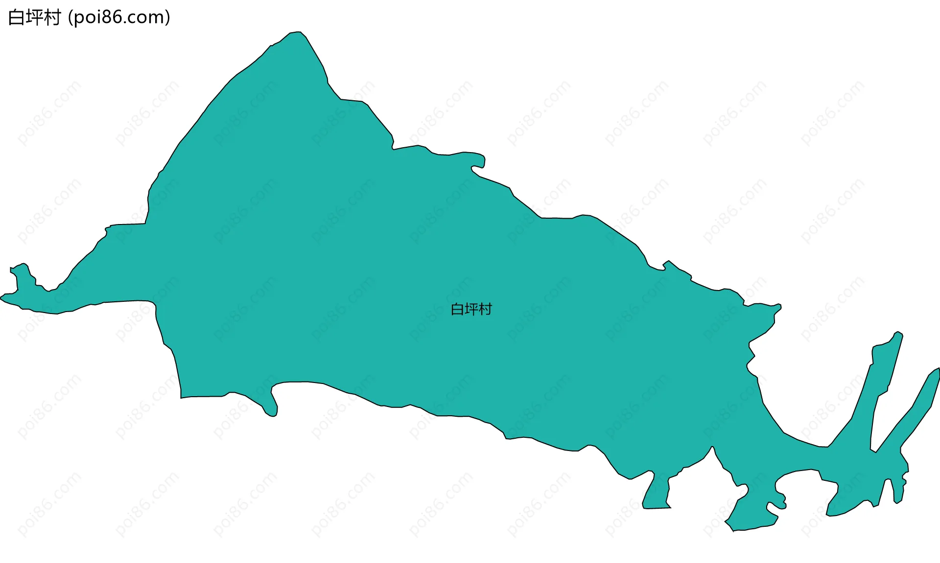 白坪村边界地图