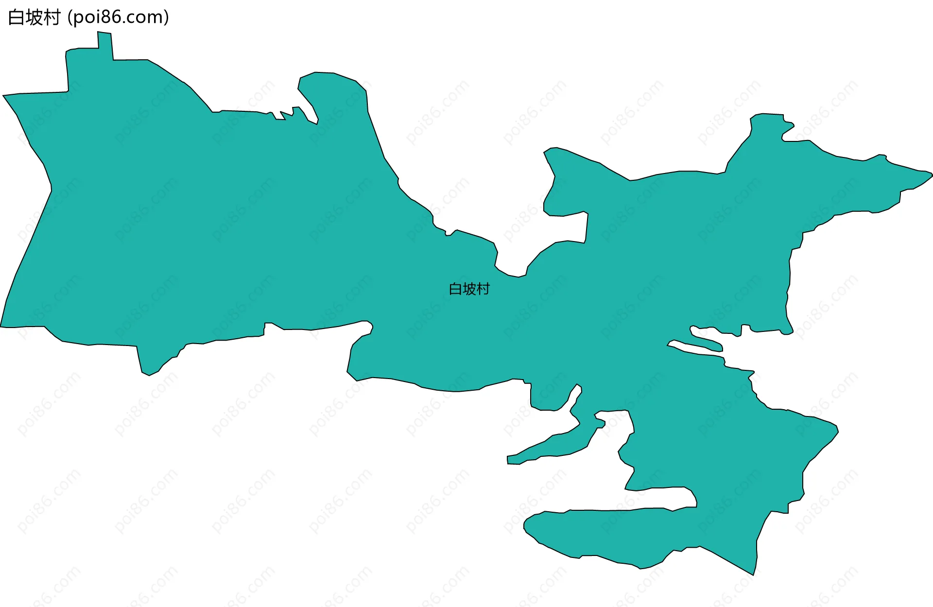 白坡村边界地图