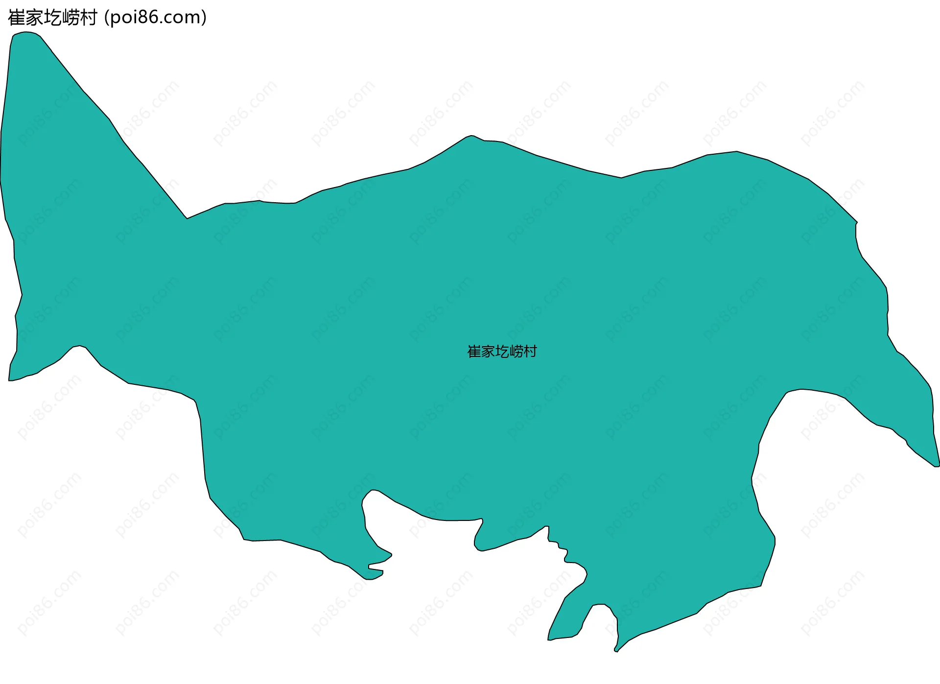 崔家圪崂村边界地图