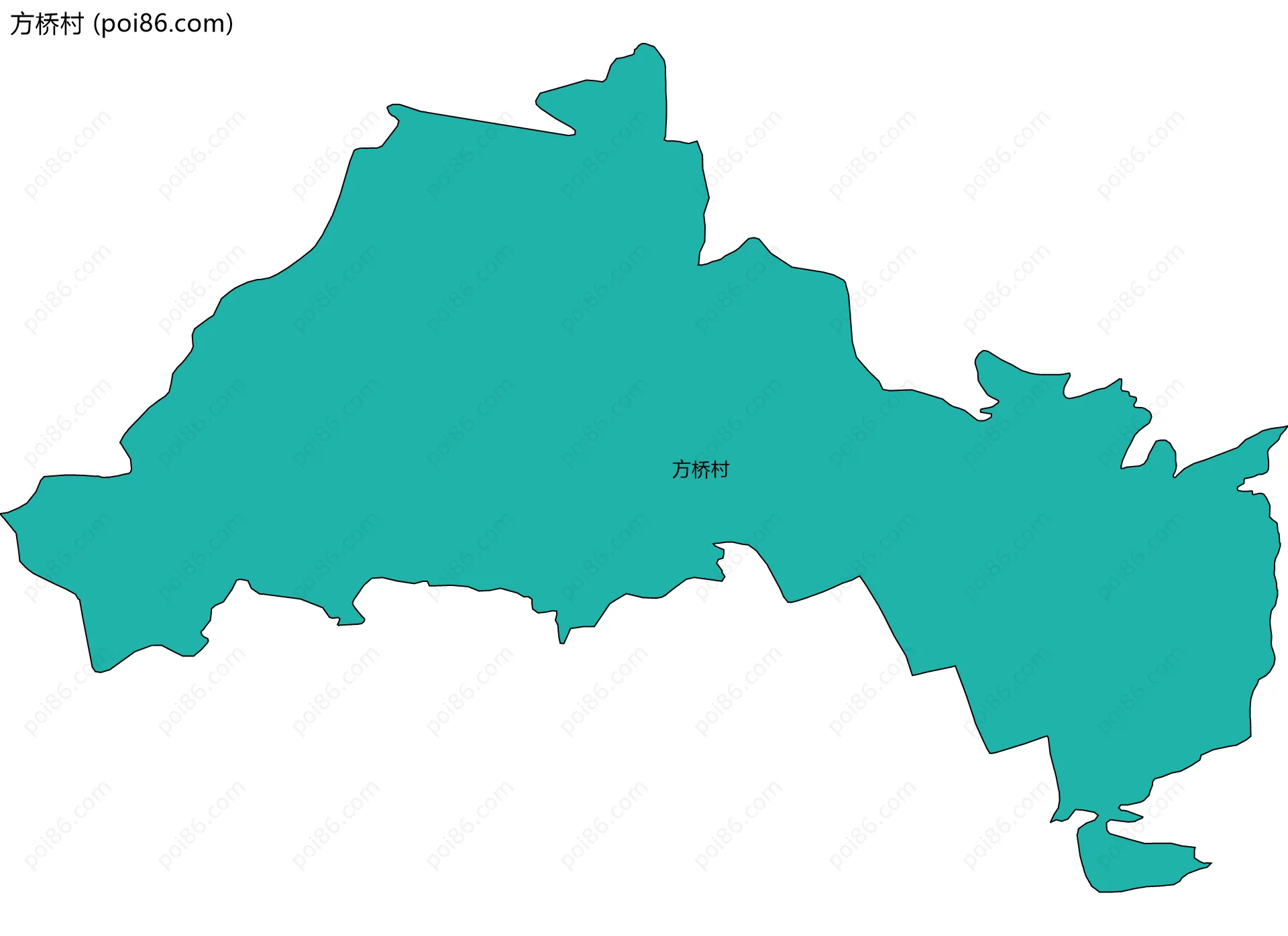 方桥村边界地图