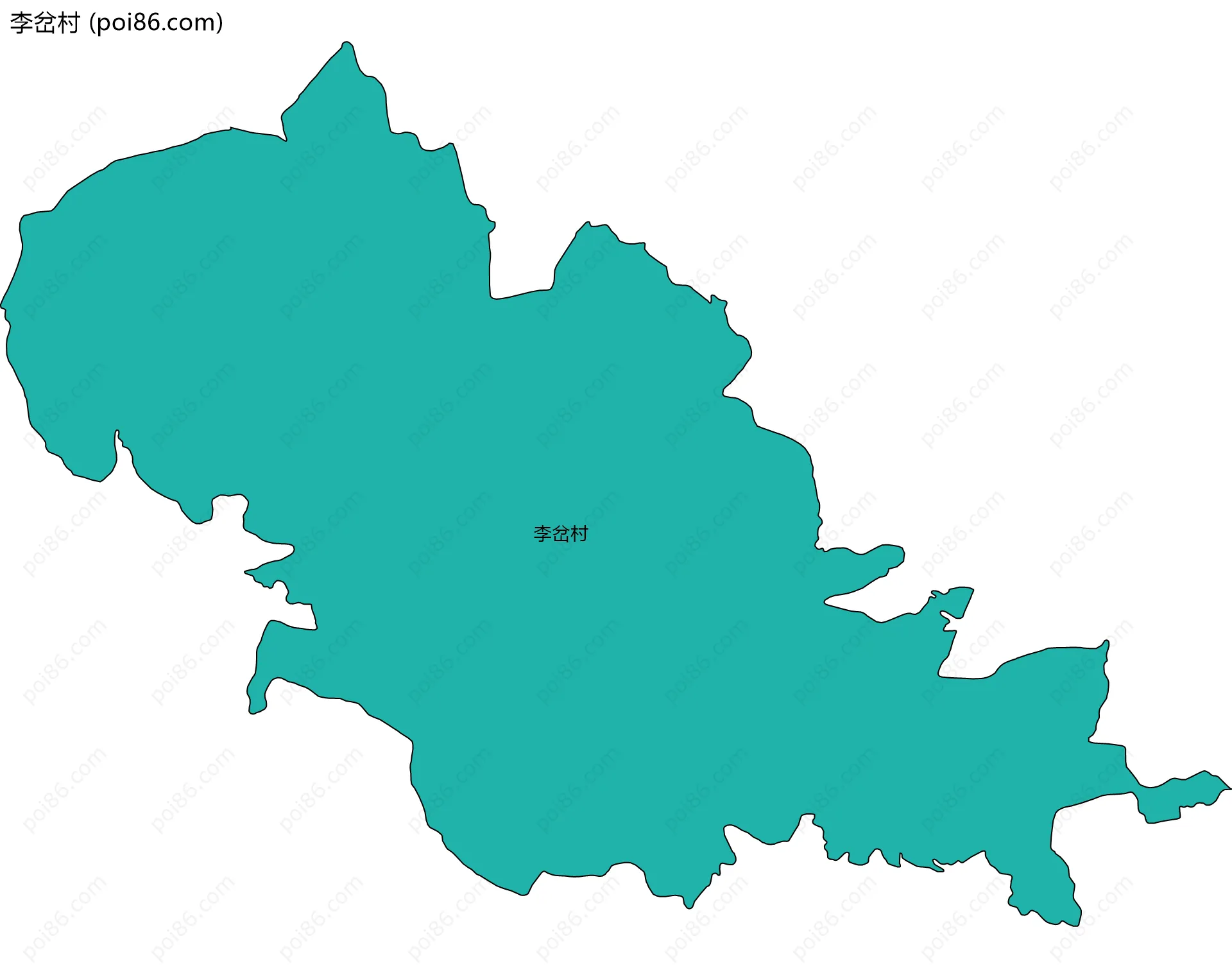 李岔村边界地图