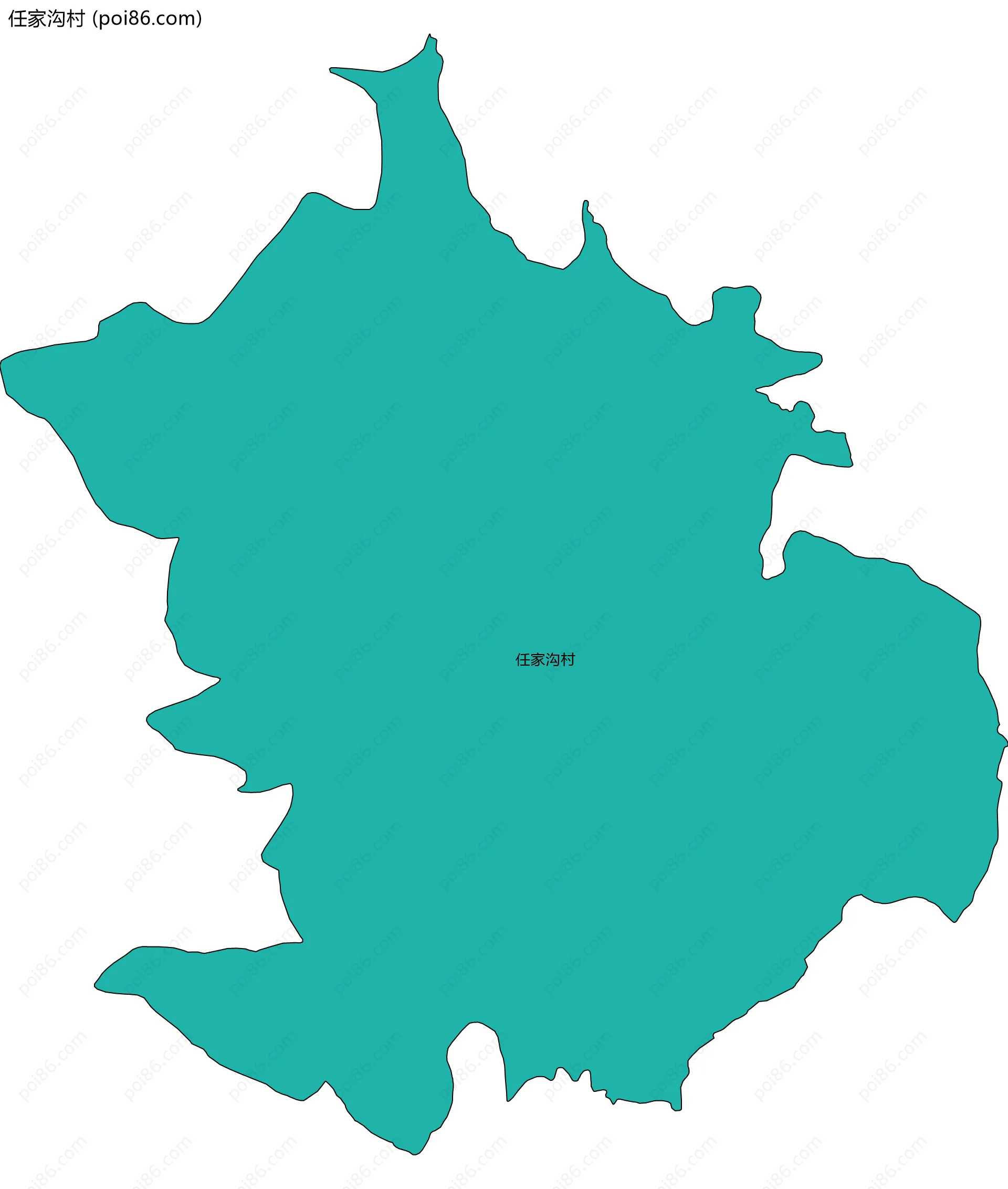 任家沟村边界地图