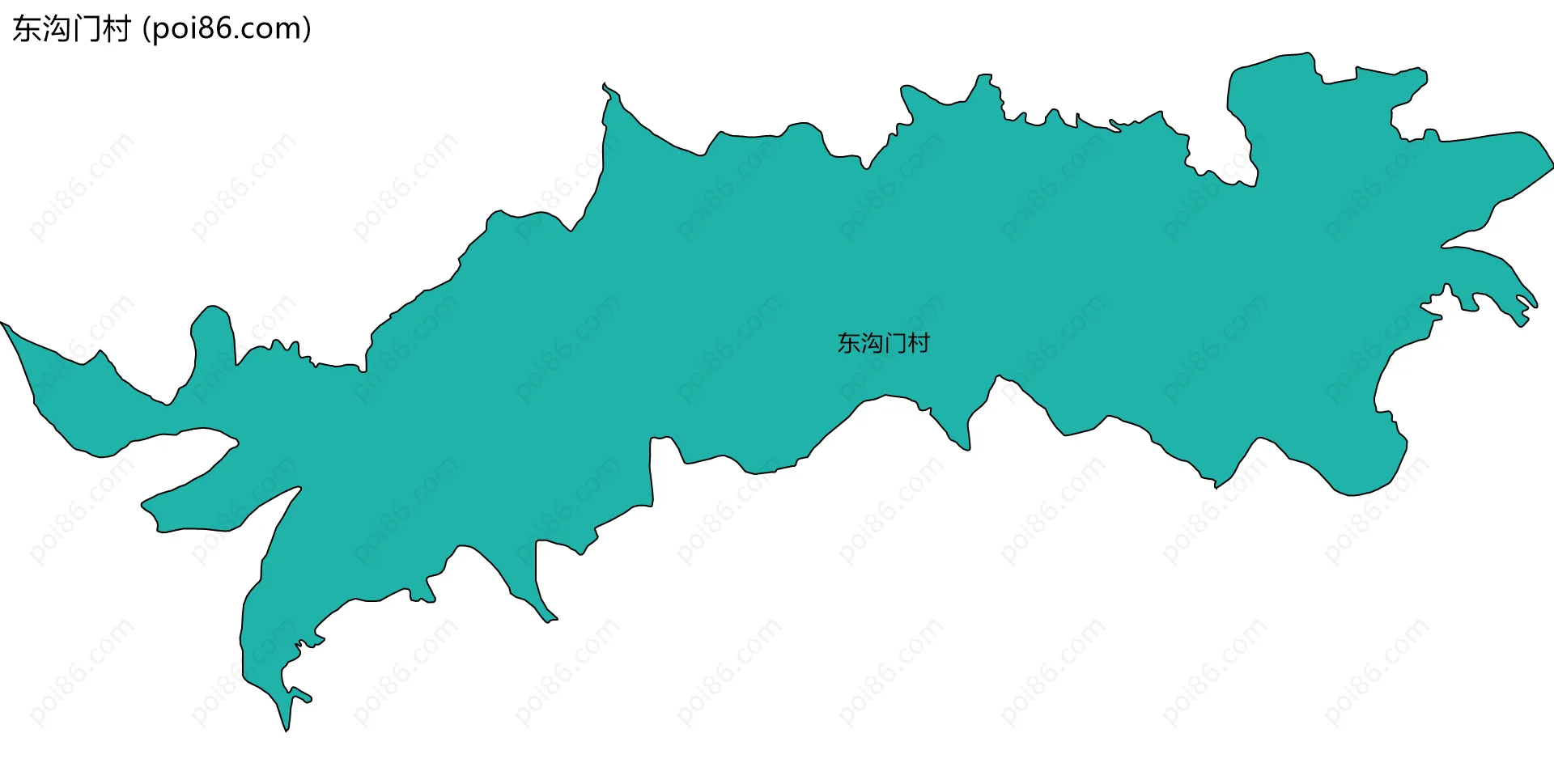 东沟门村边界地图