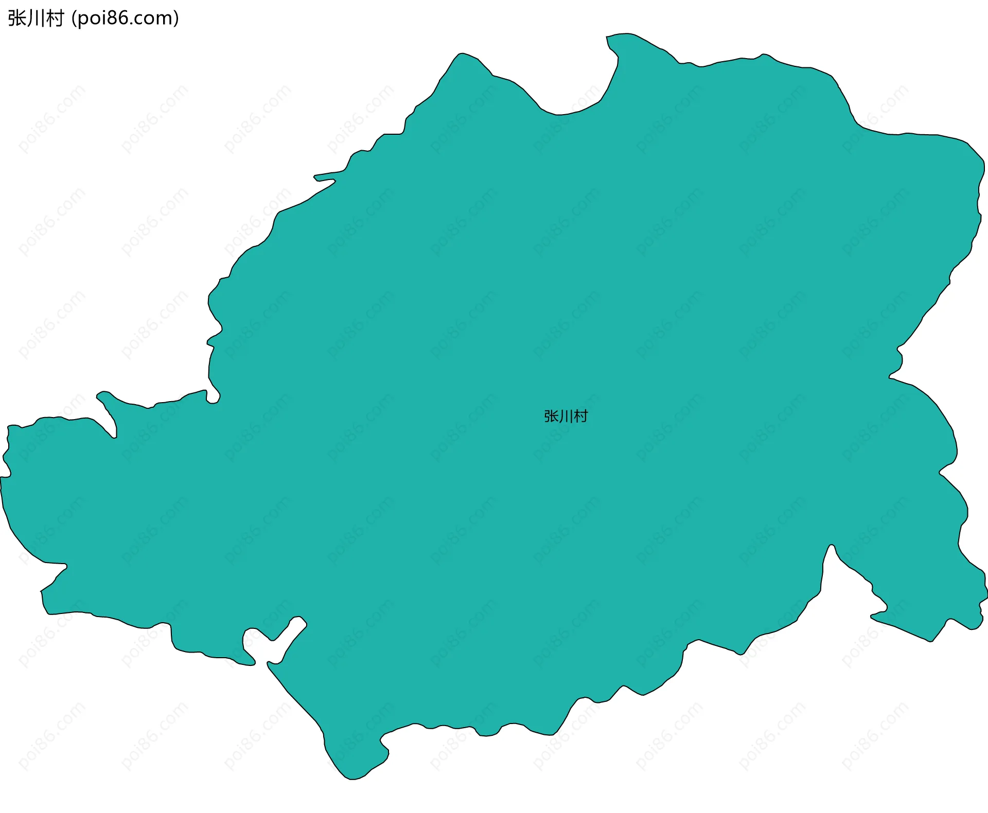 张川村边界地图