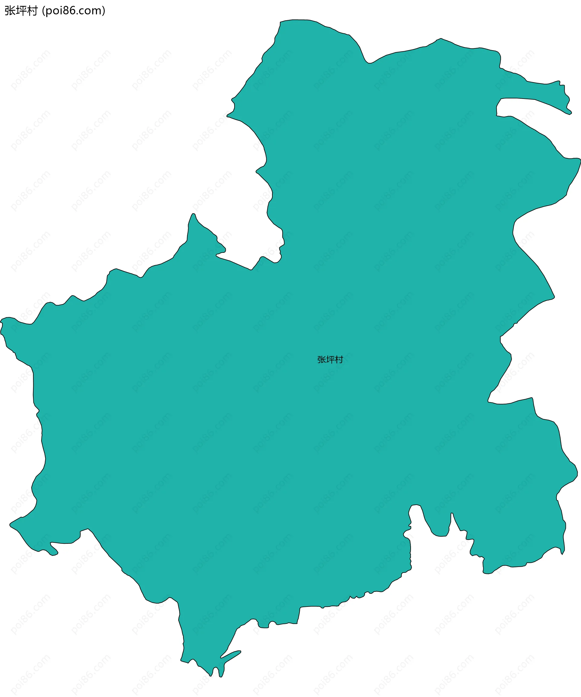 张坪村边界地图