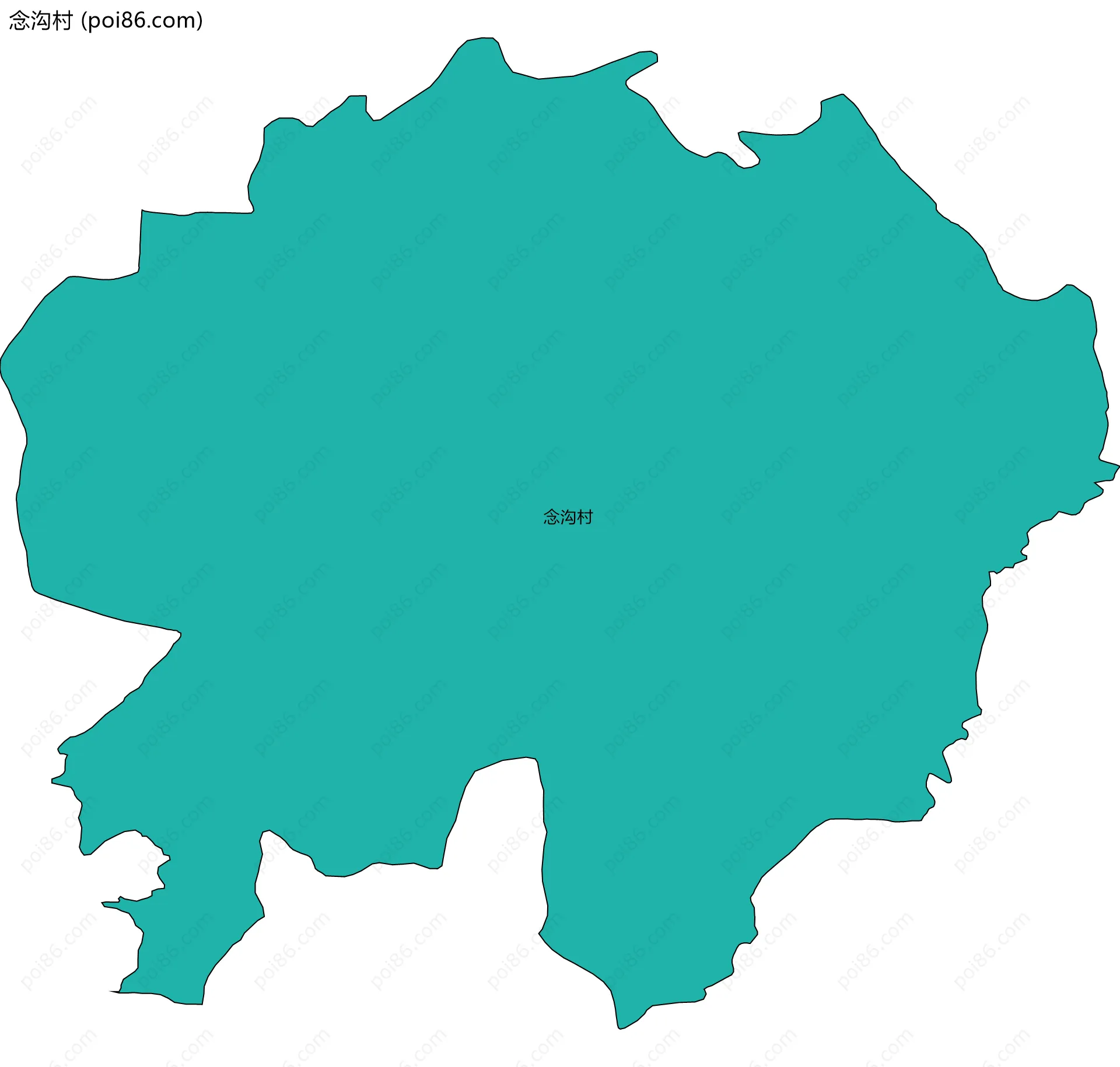 念沟村边界地图