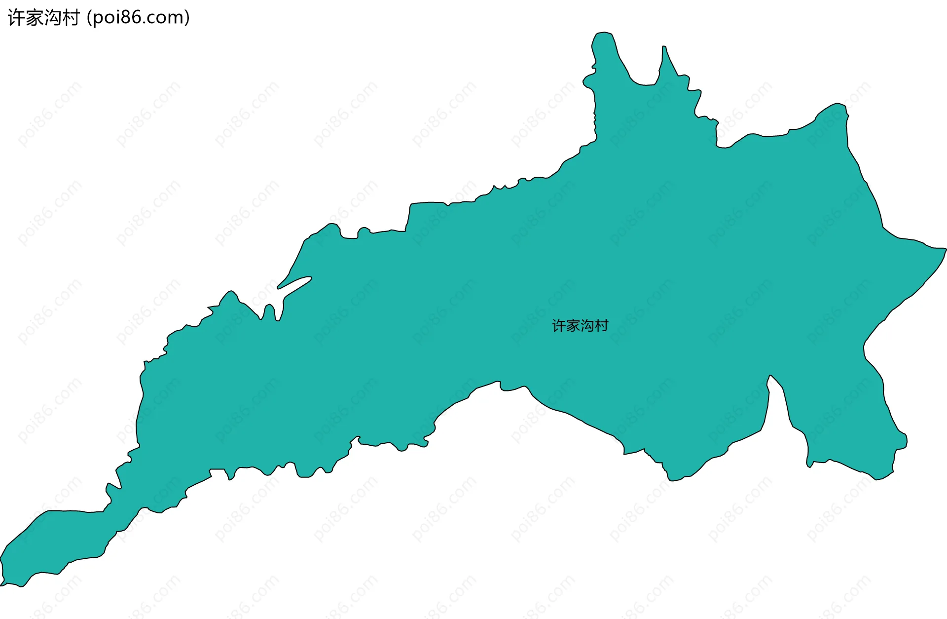 许家沟村边界地图