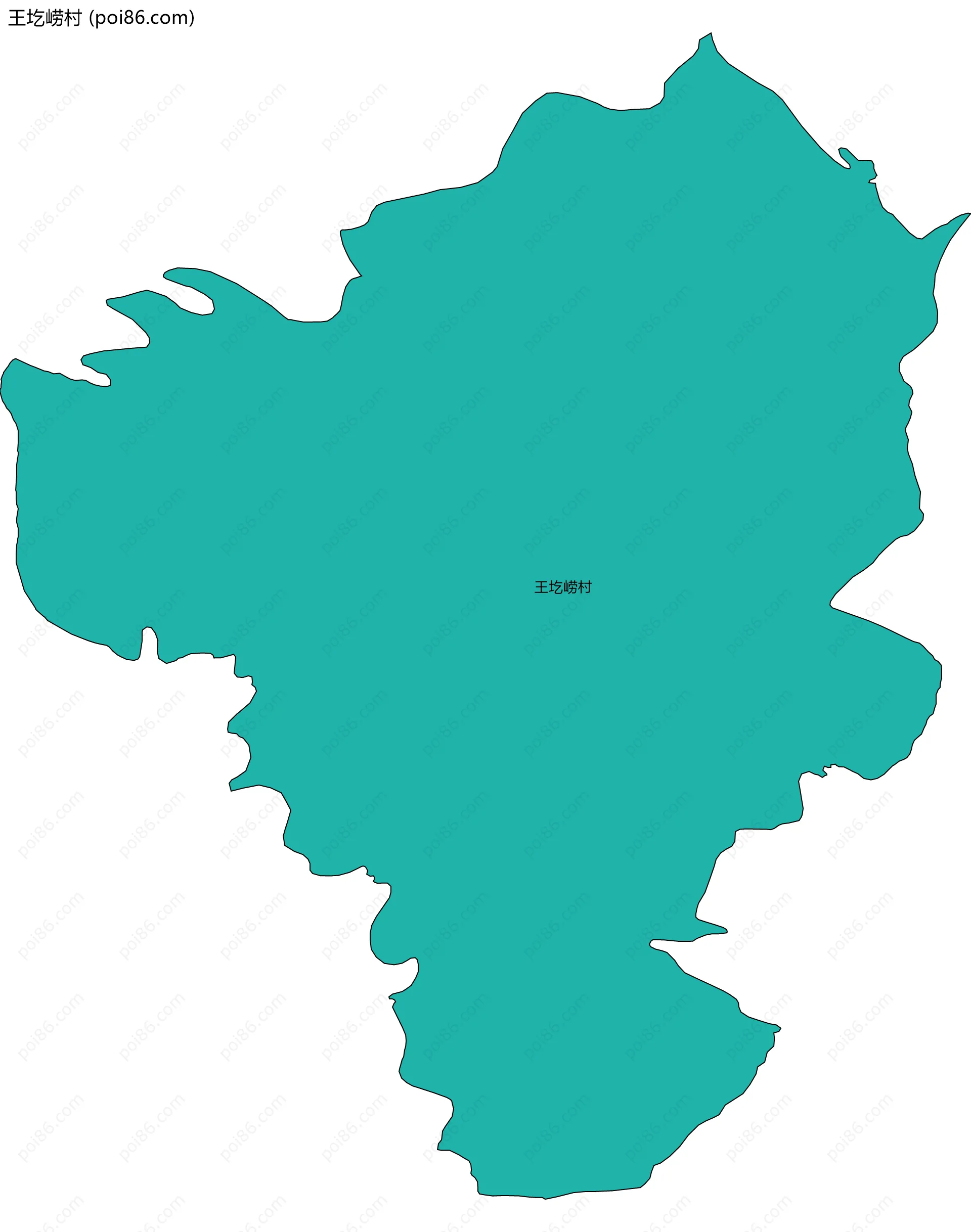 王圪崂村边界地图