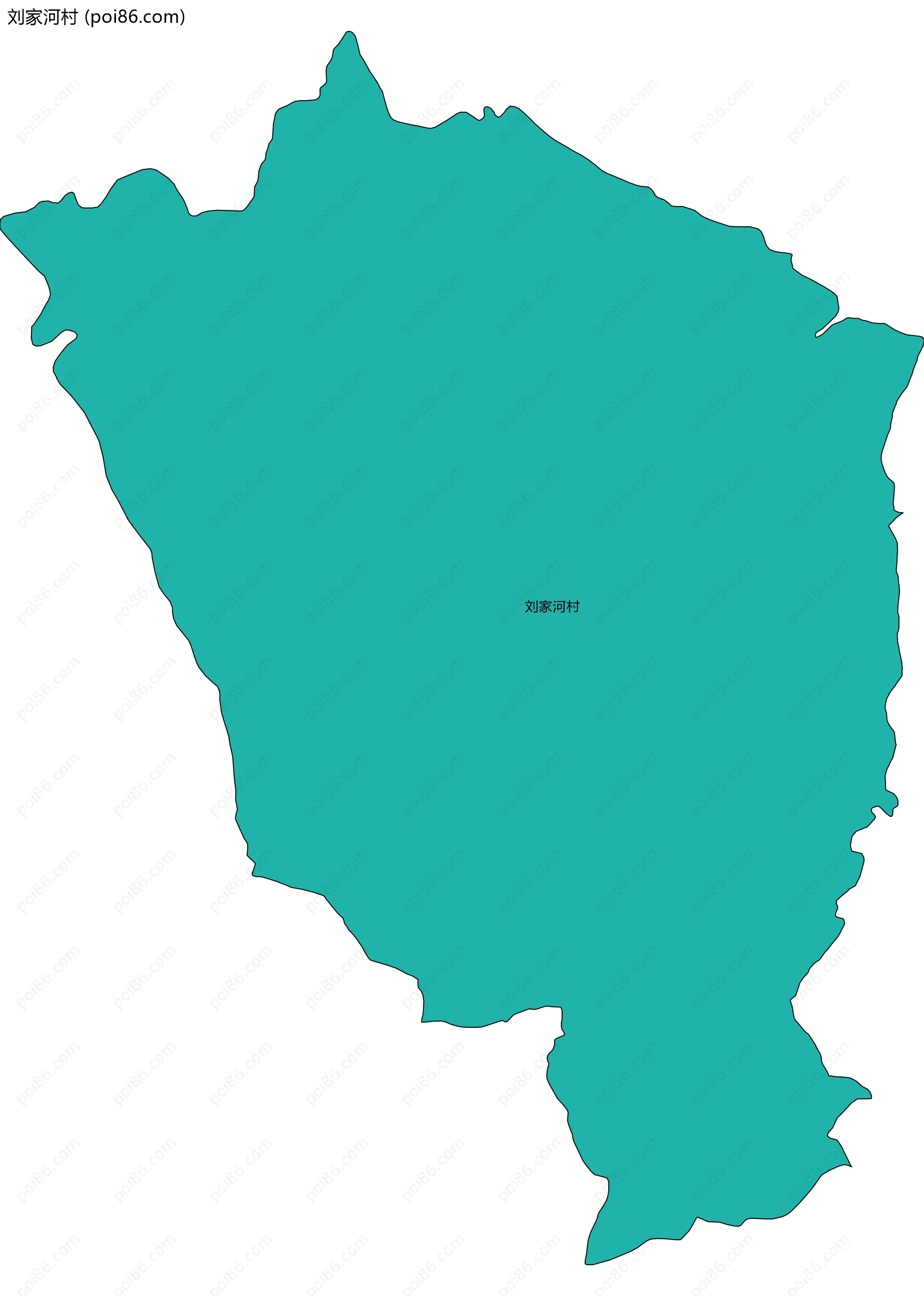 刘家河村边界地图