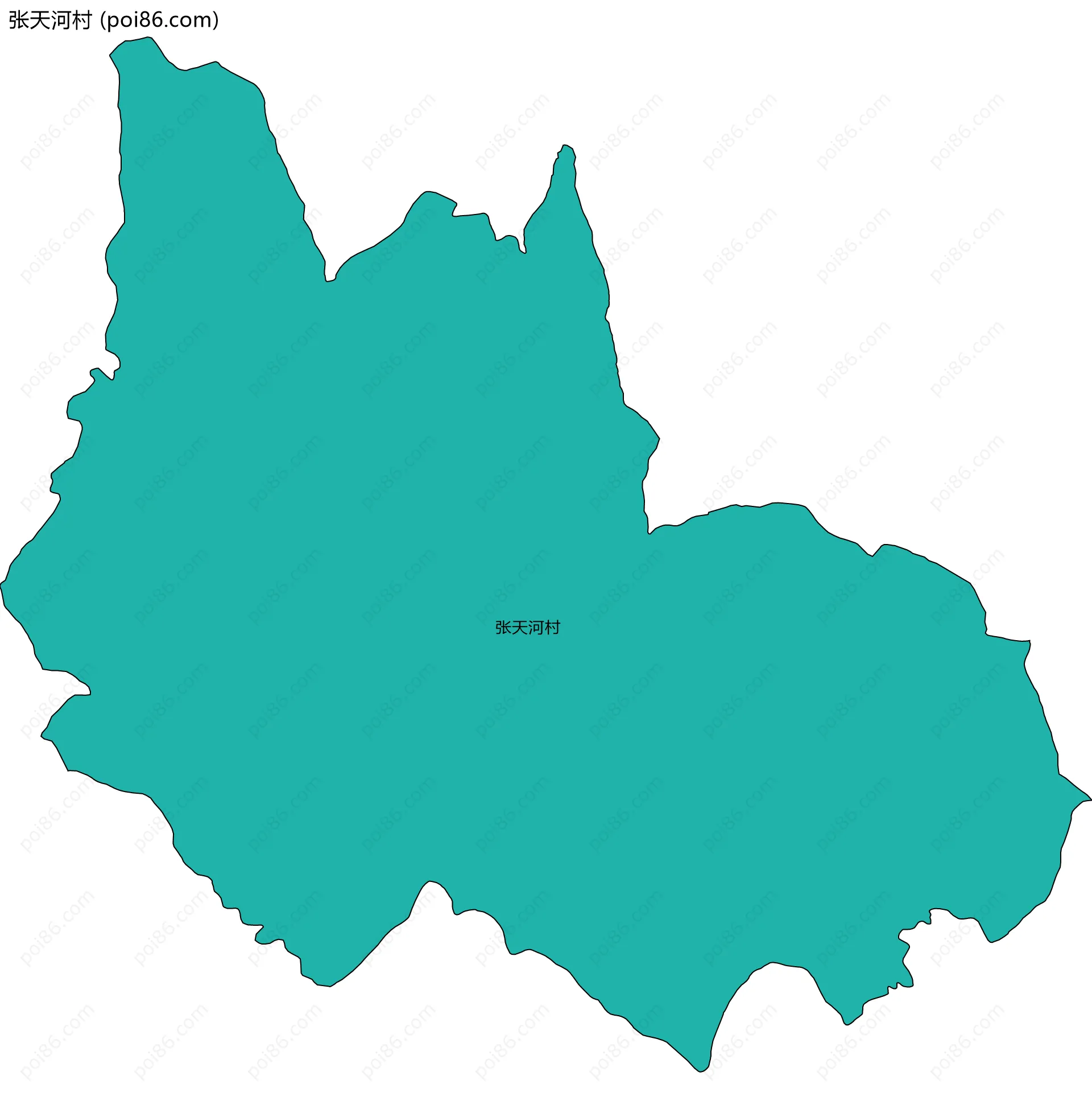张天河村边界地图