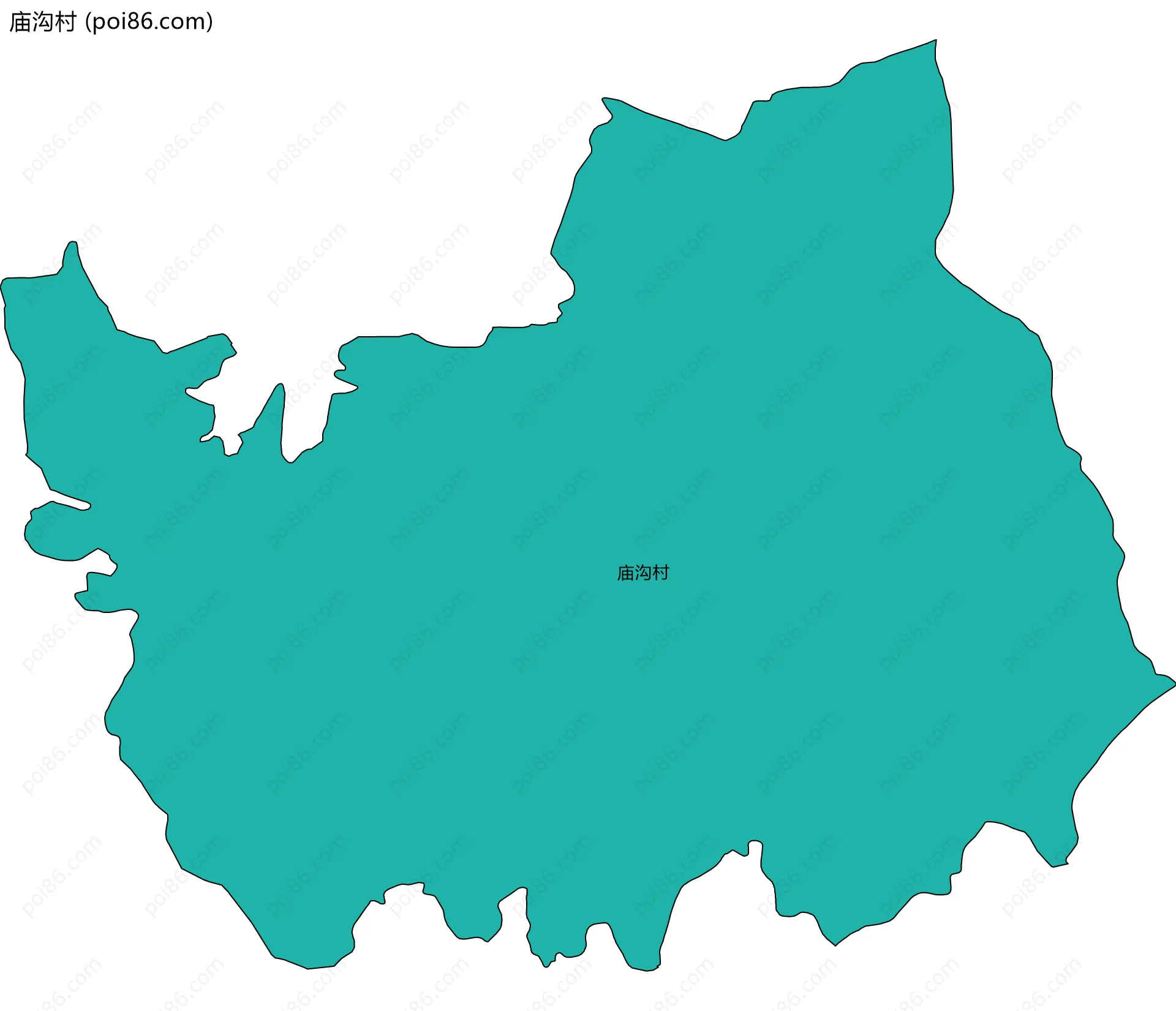 庙沟村边界地图