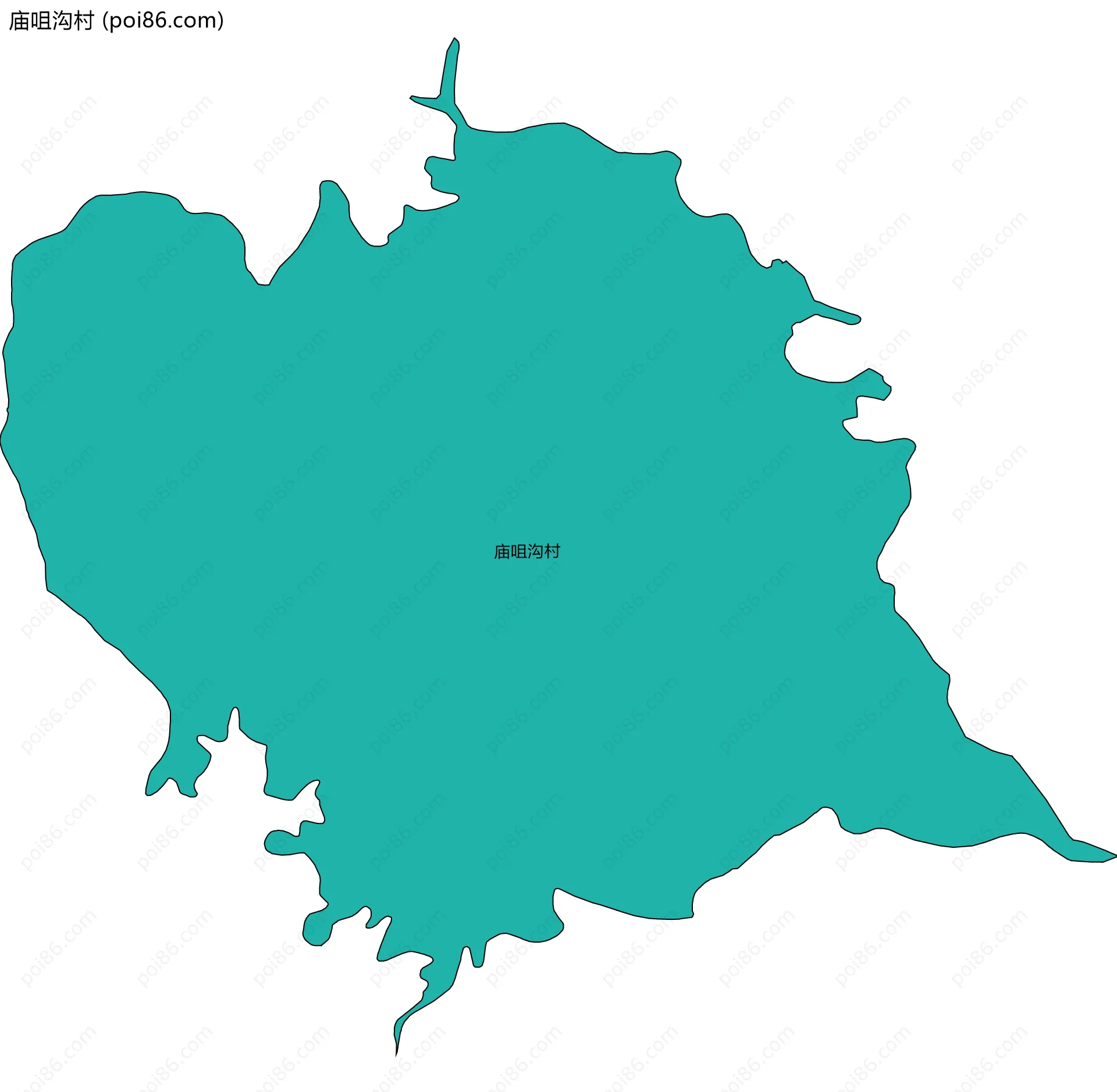 庙咀沟村边界地图