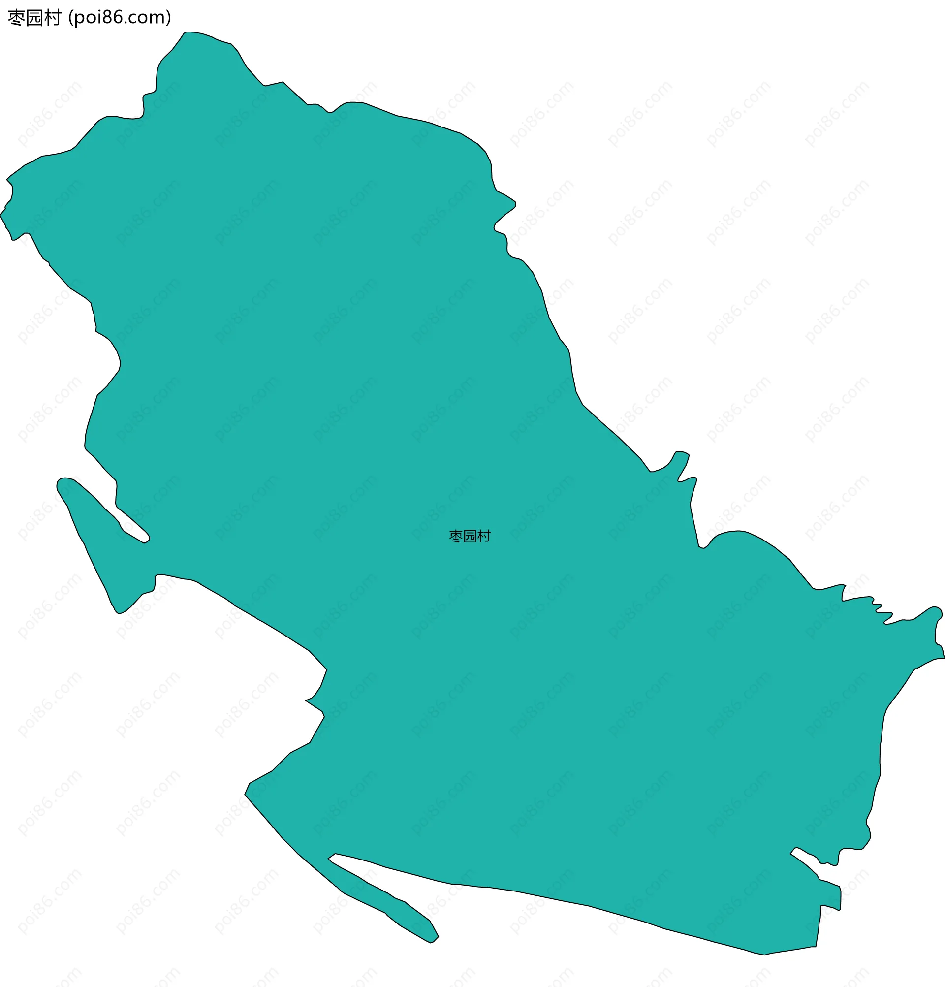 枣园村边界地图