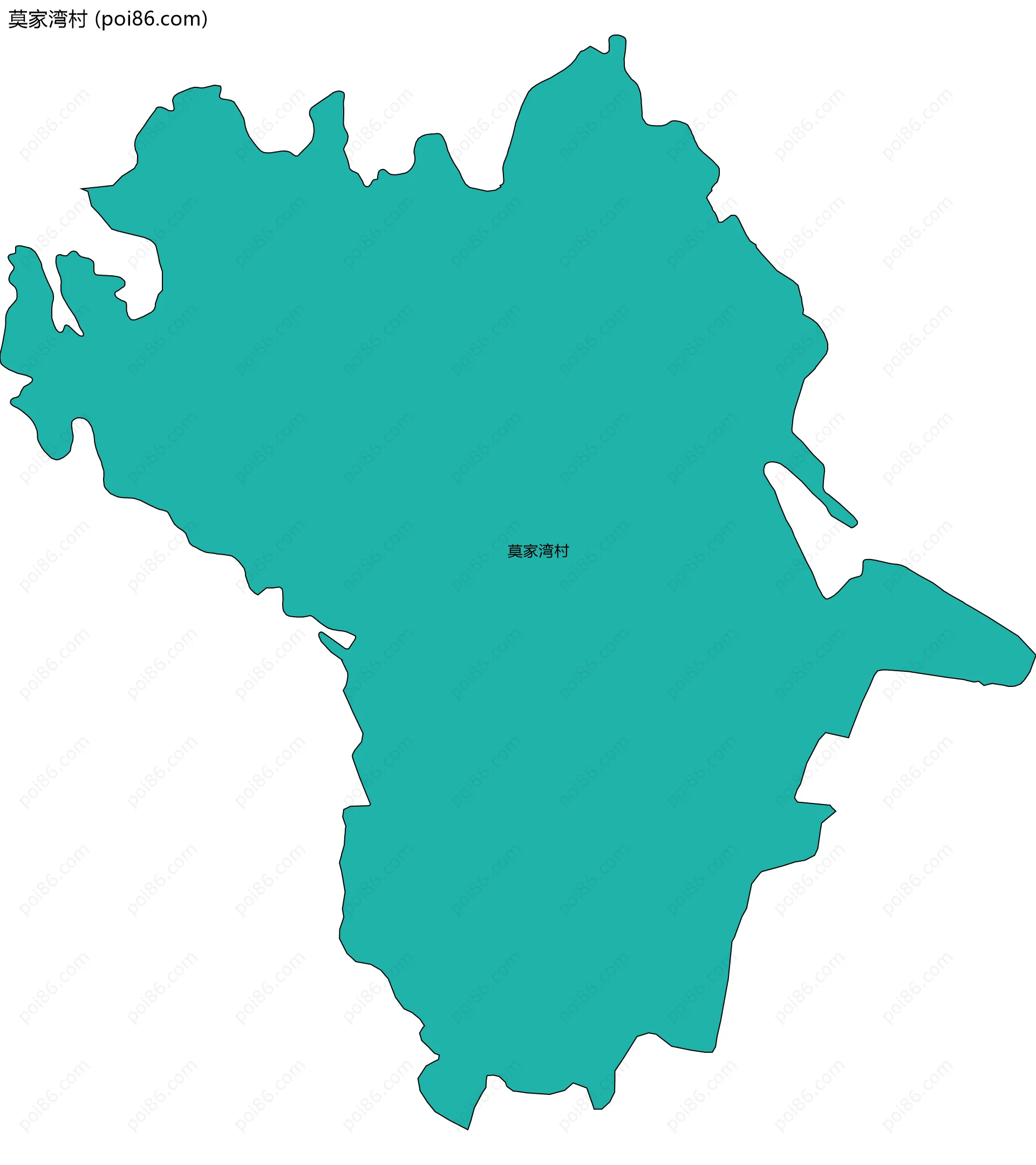 莫家湾村边界地图