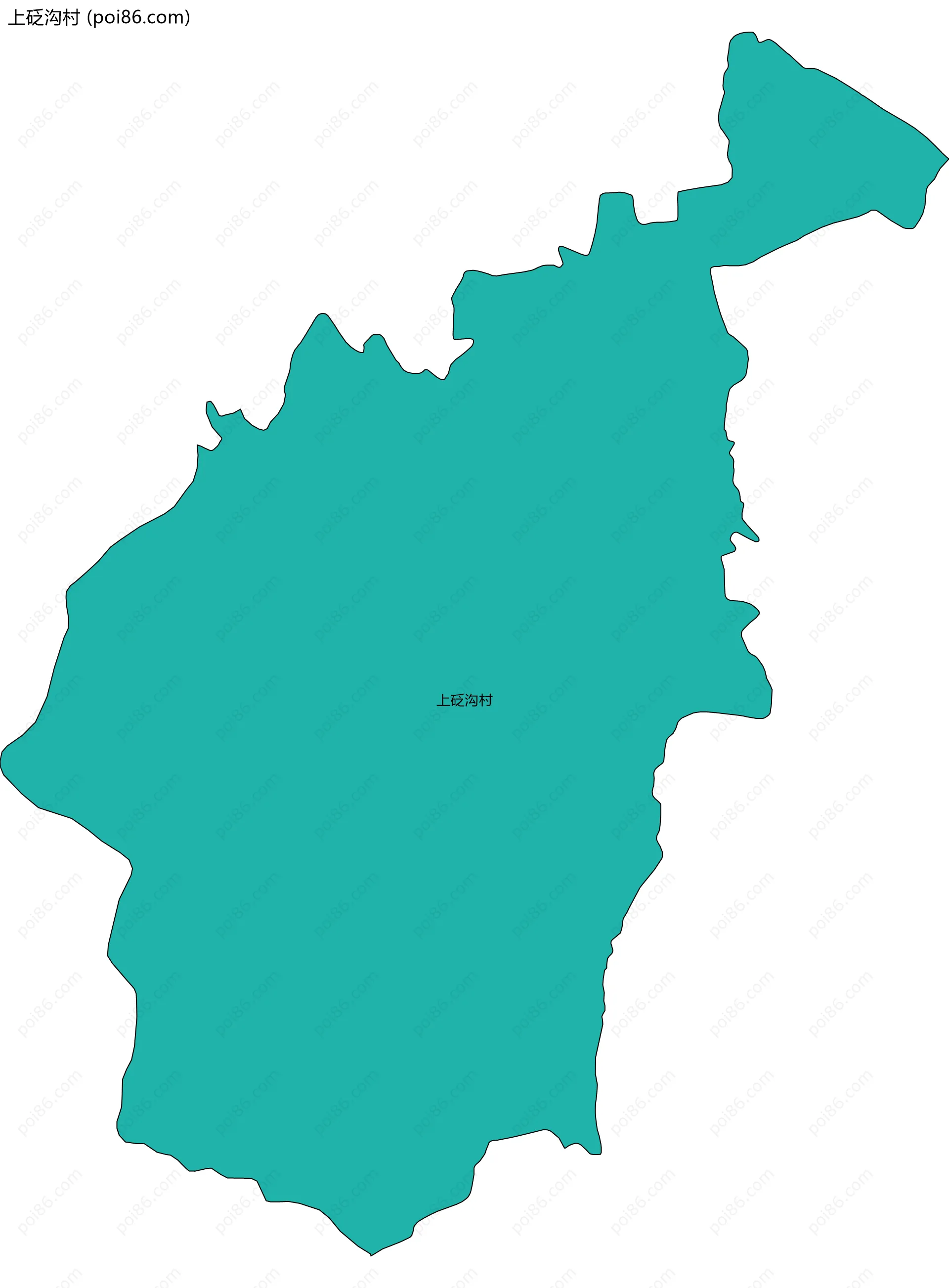 上砭沟村边界地图