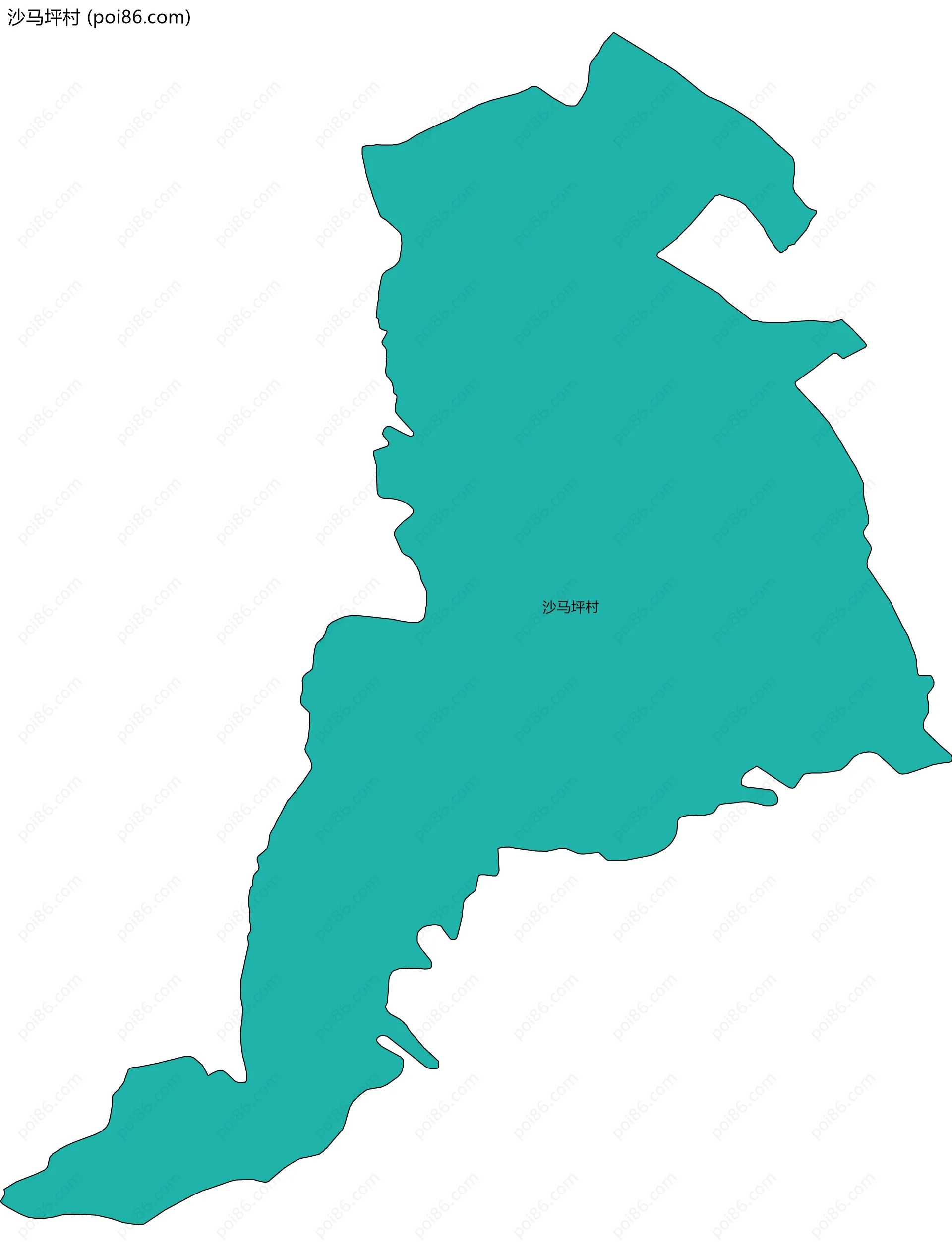 沙马坪村边界地图