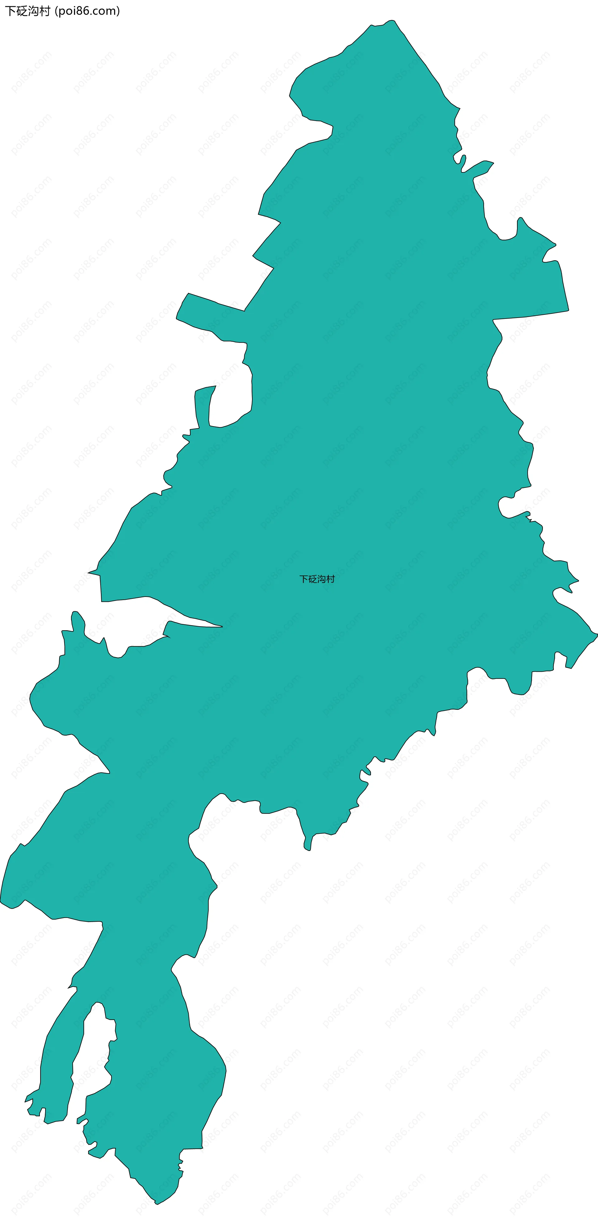 下砭沟村边界地图