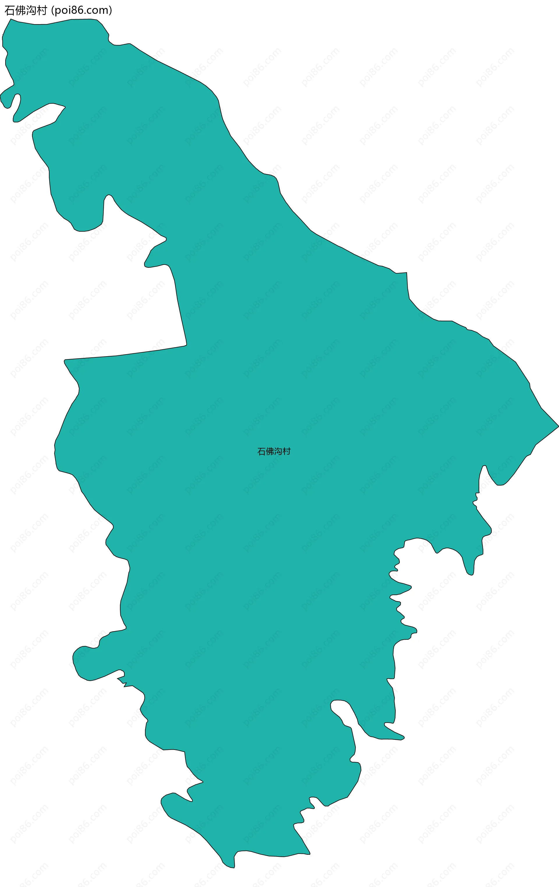 石佛沟村边界地图