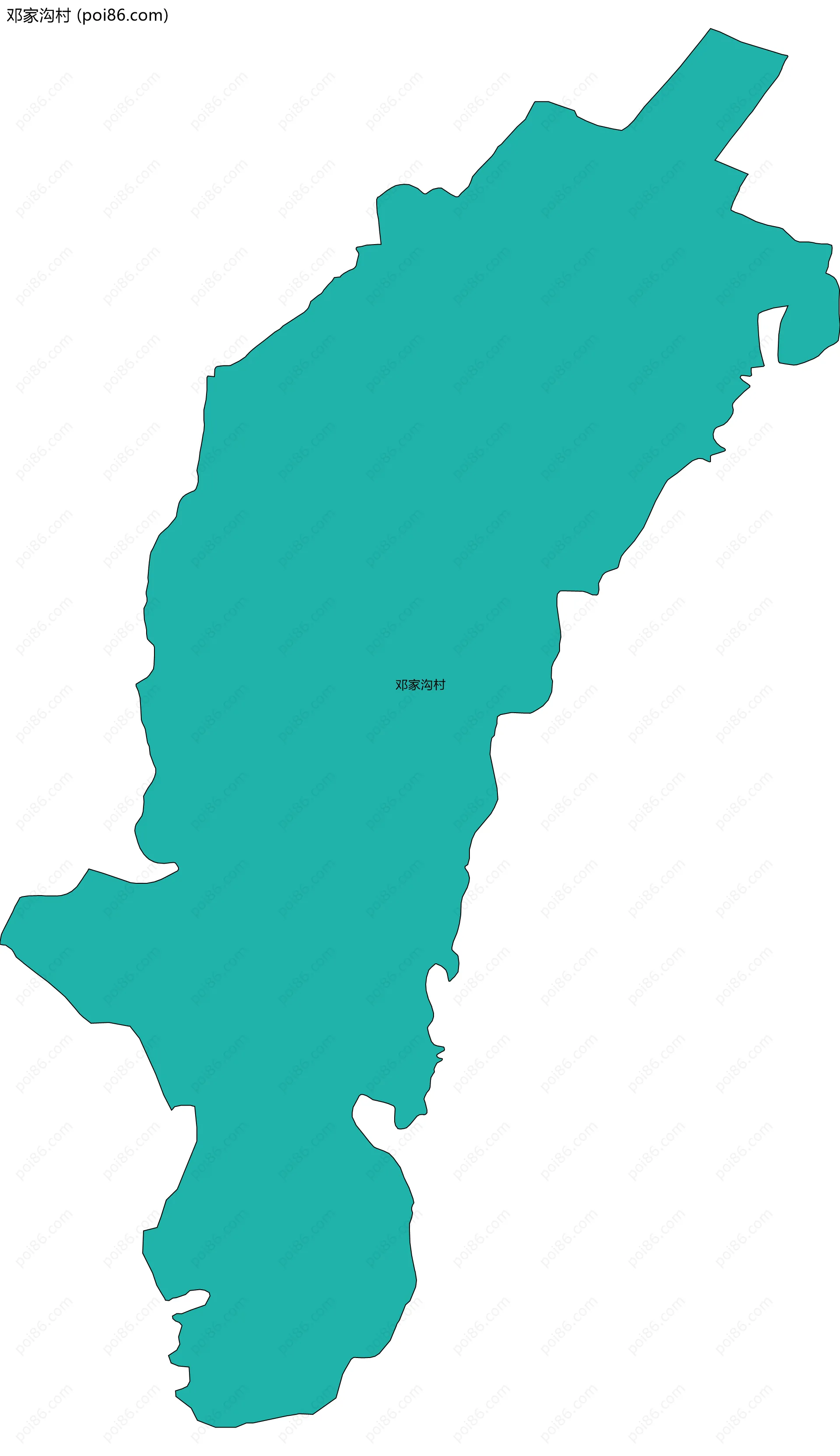 邓家沟村边界地图