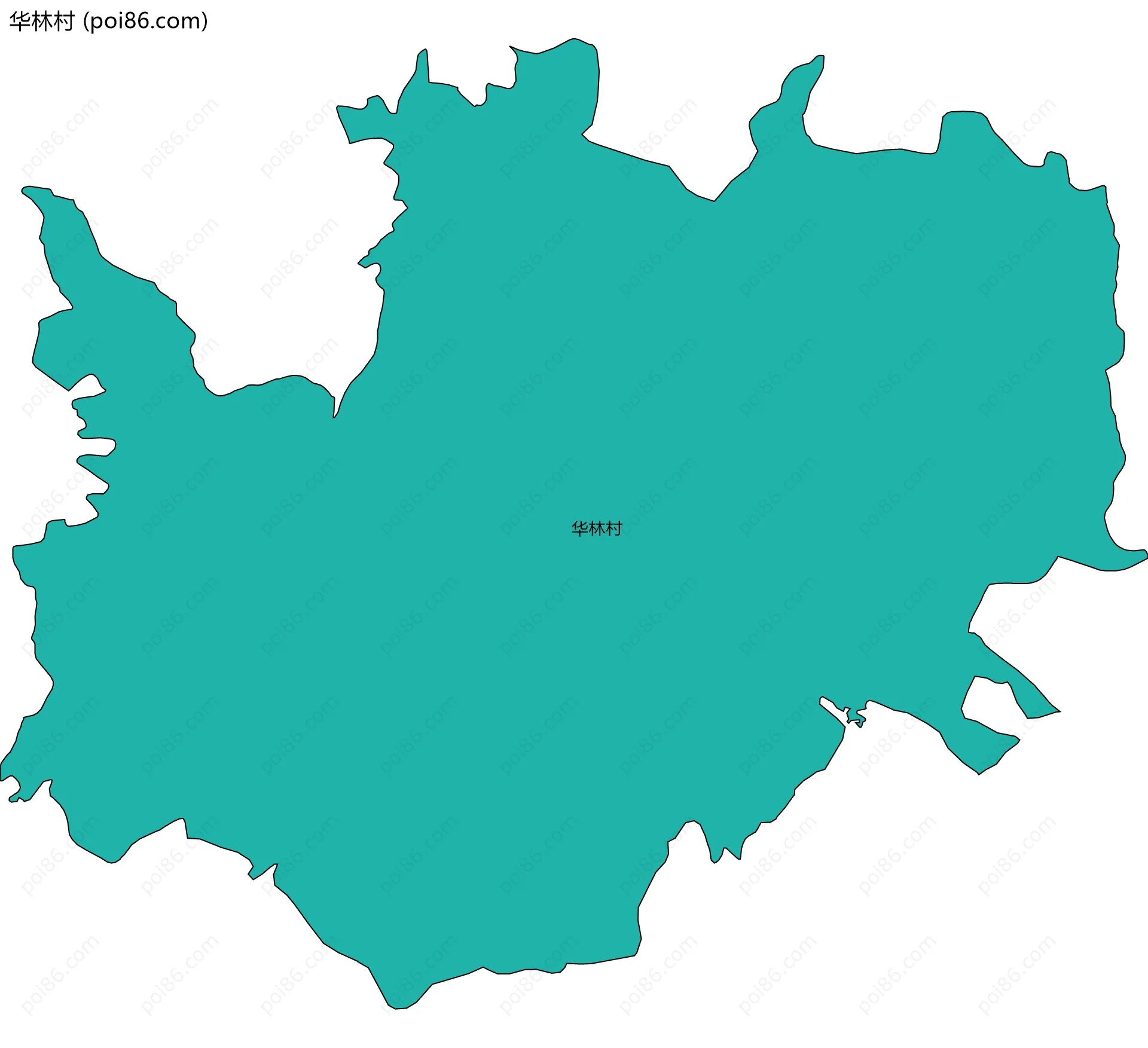 华林村边界地图