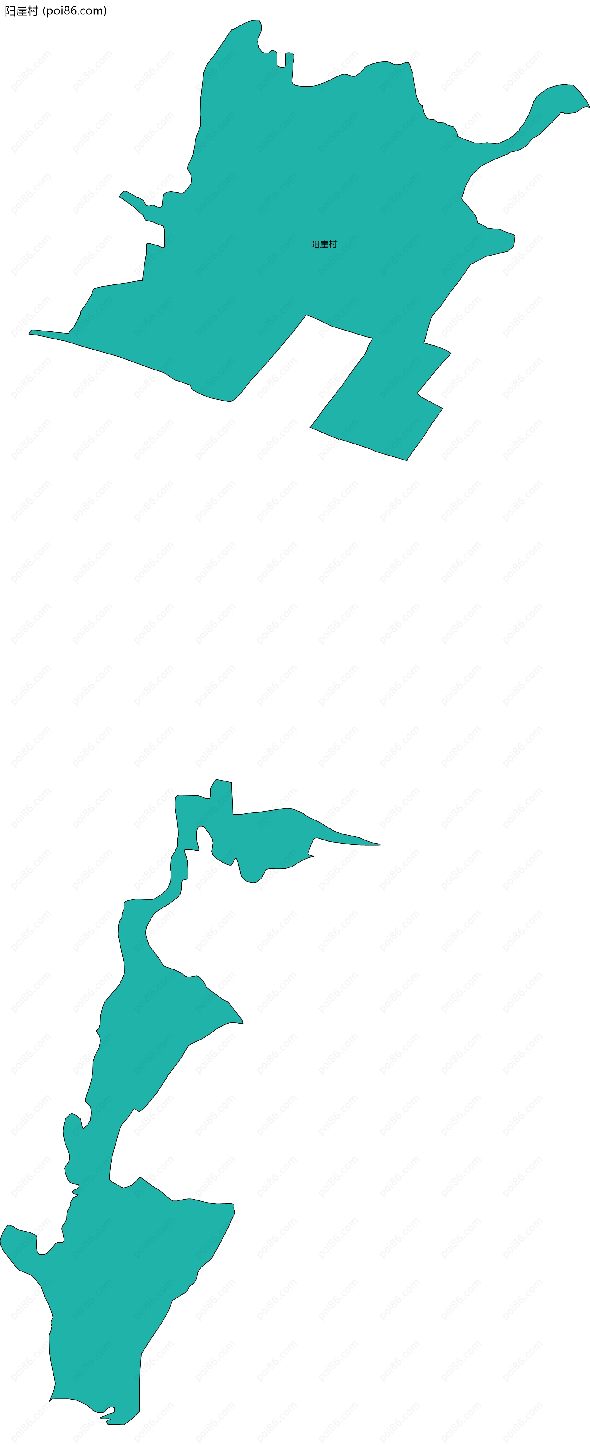 阳崖村边界地图