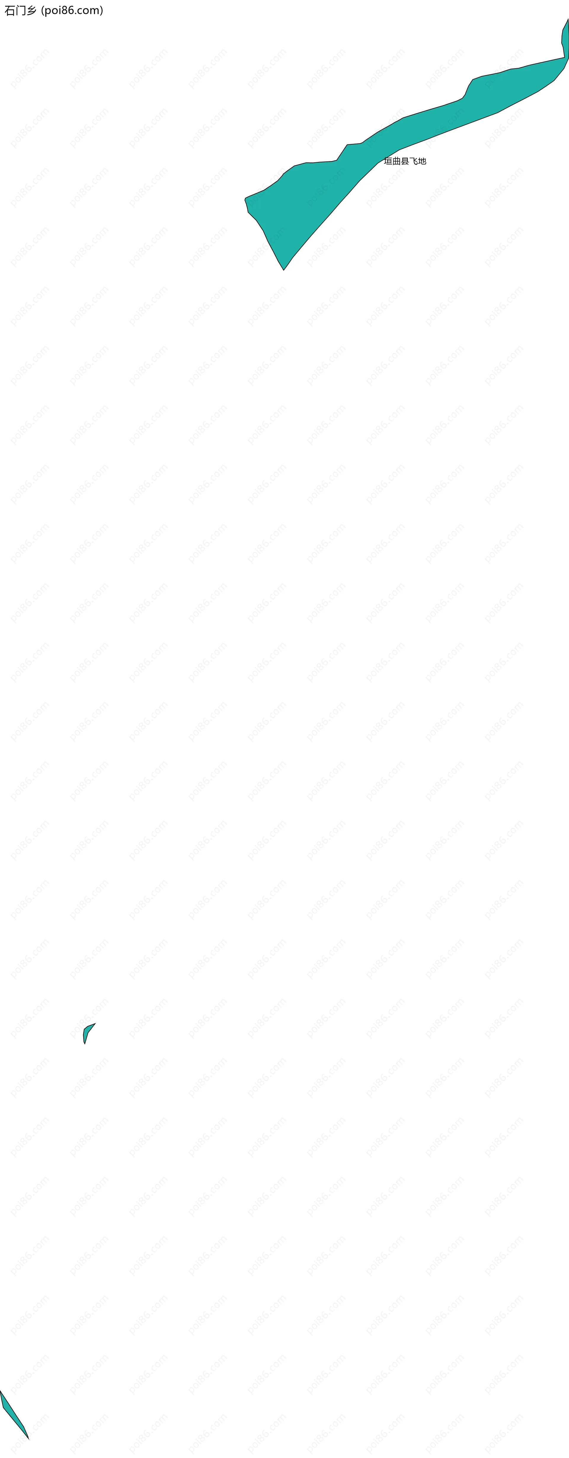 石门乡边界地图(五级行政区划)