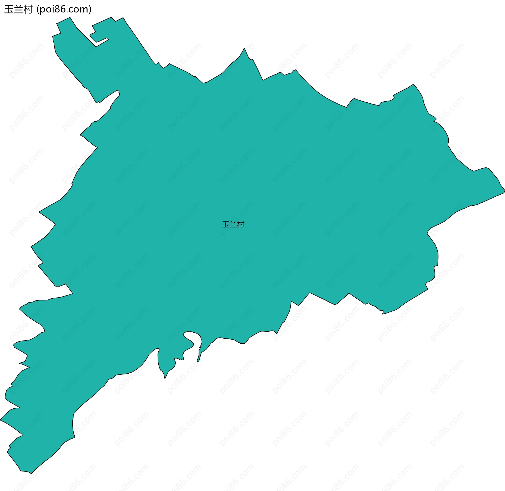 玉兰村边界地图