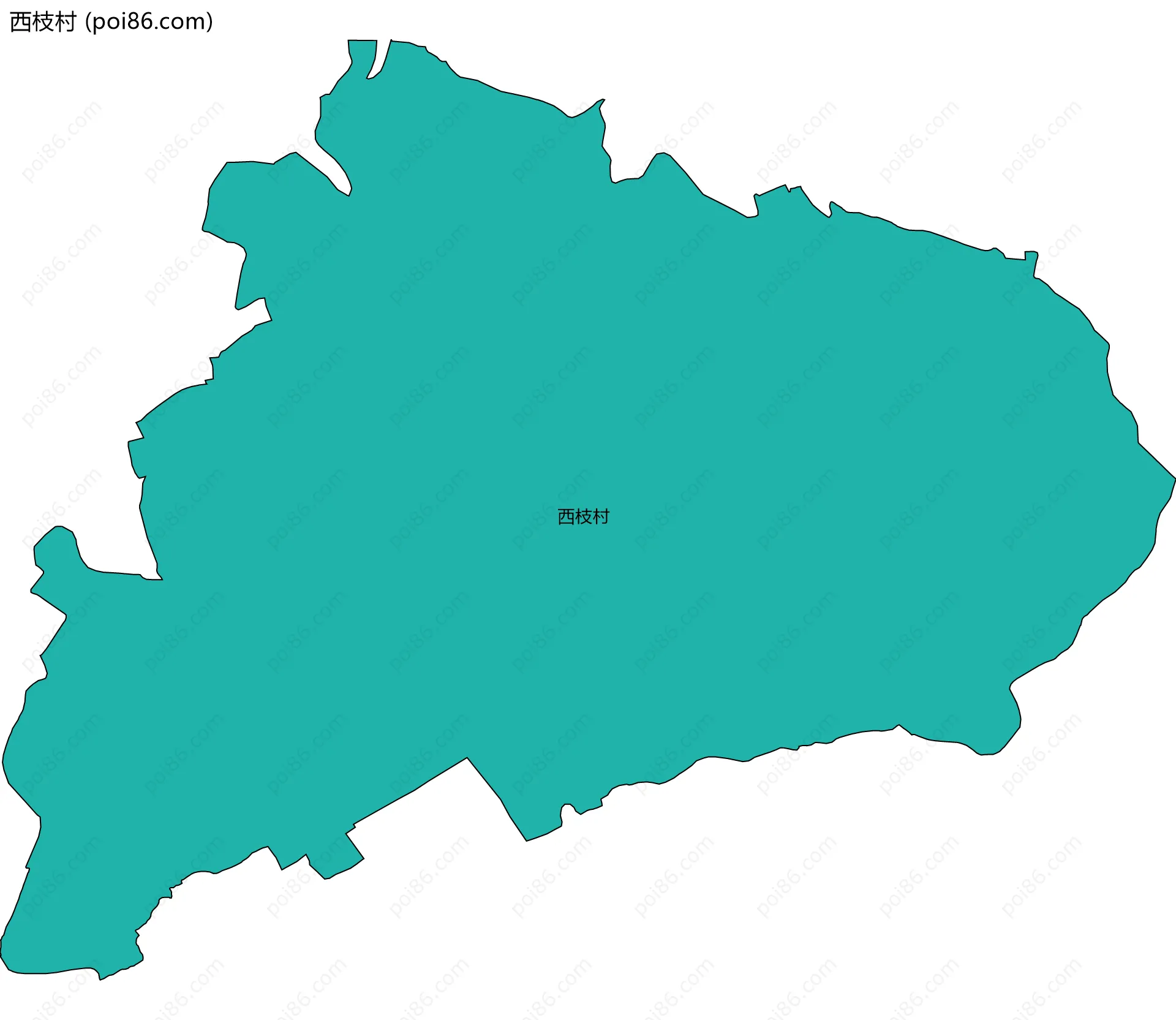 西枝村边界地图