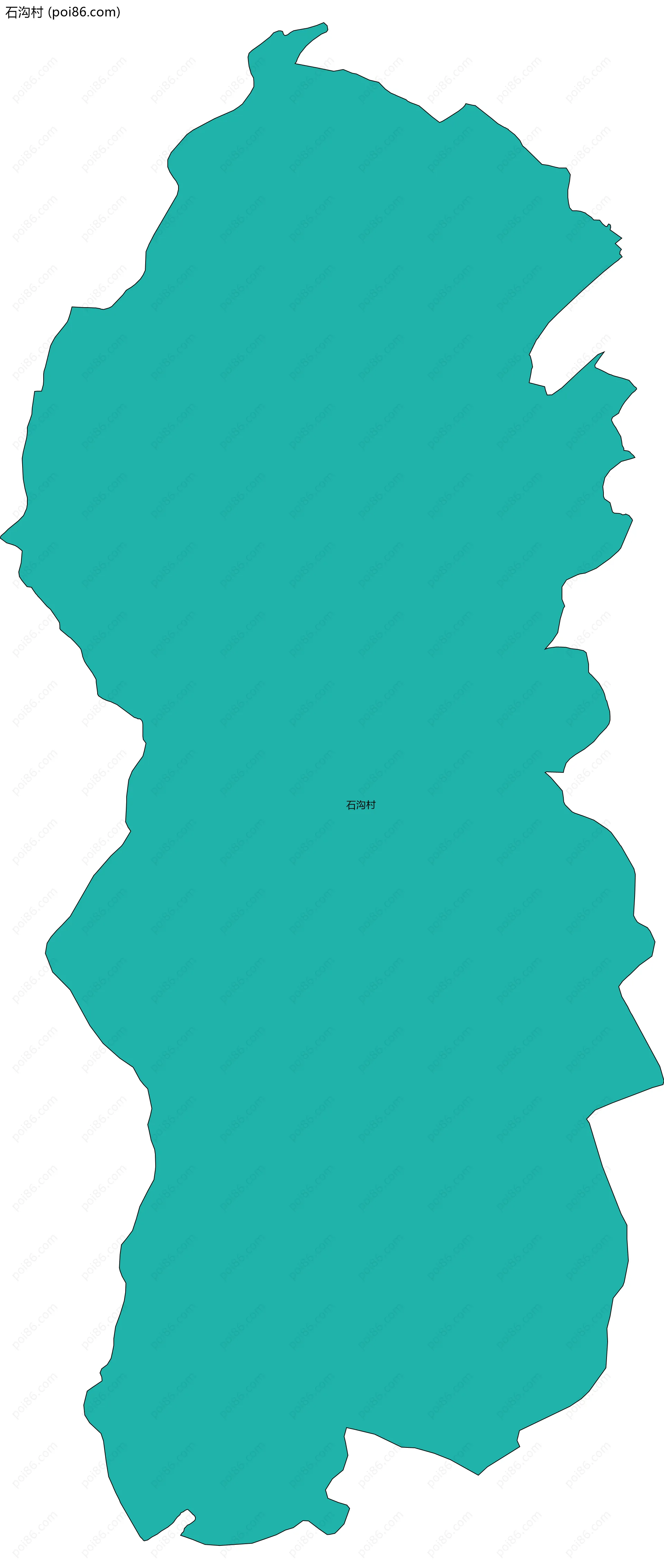 石沟村边界地图