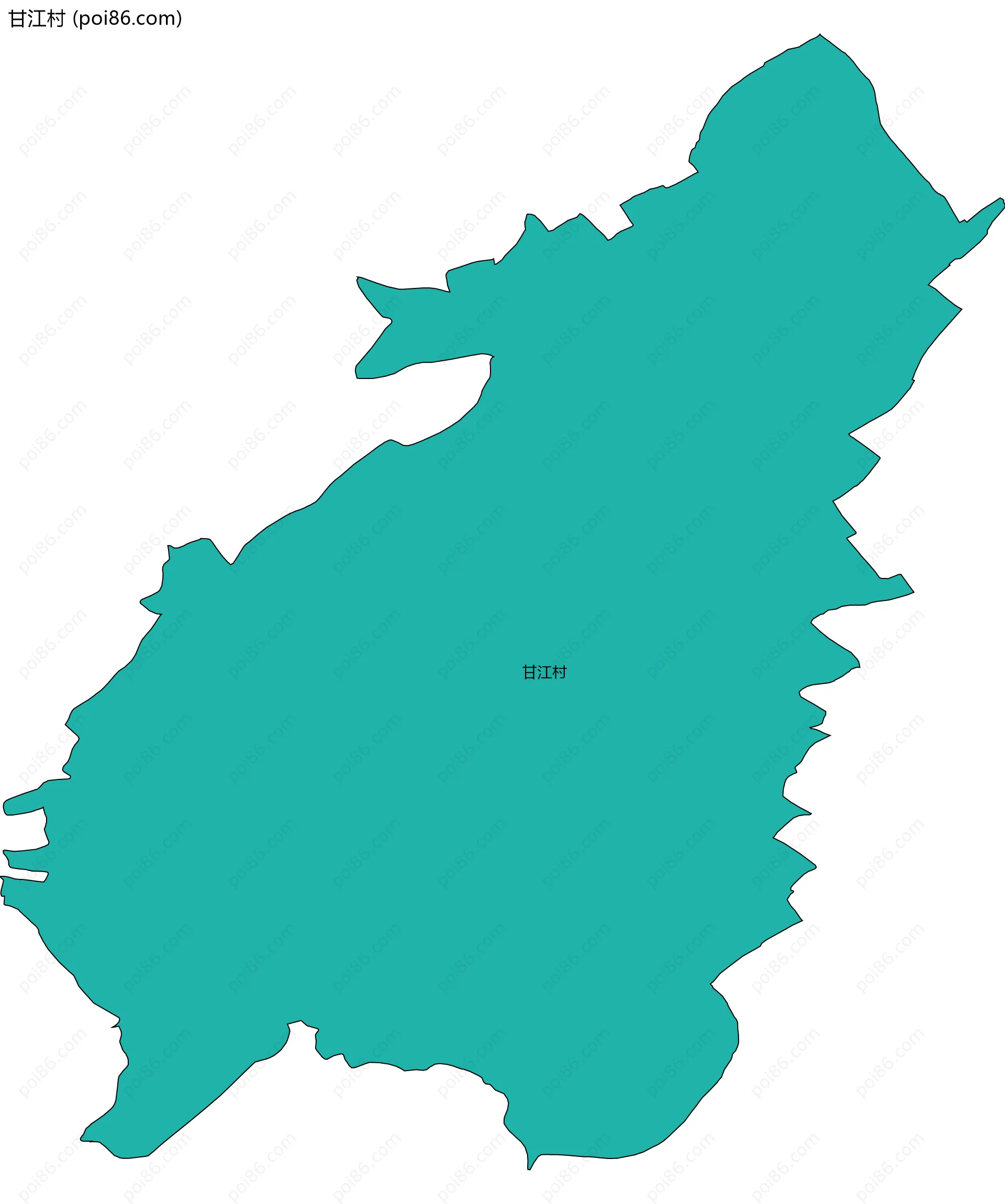 甘江村边界地图