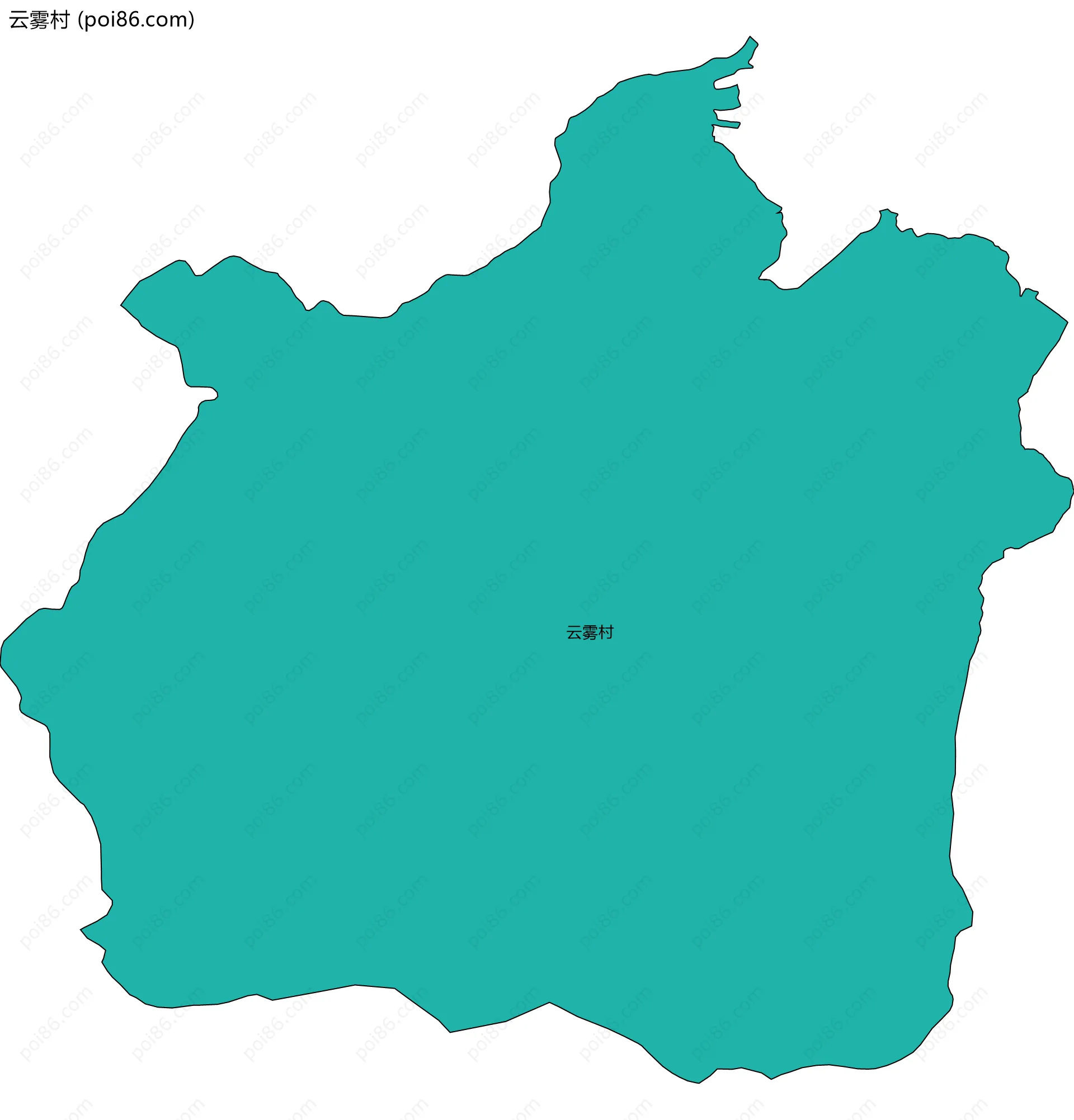 云雾村边界地图