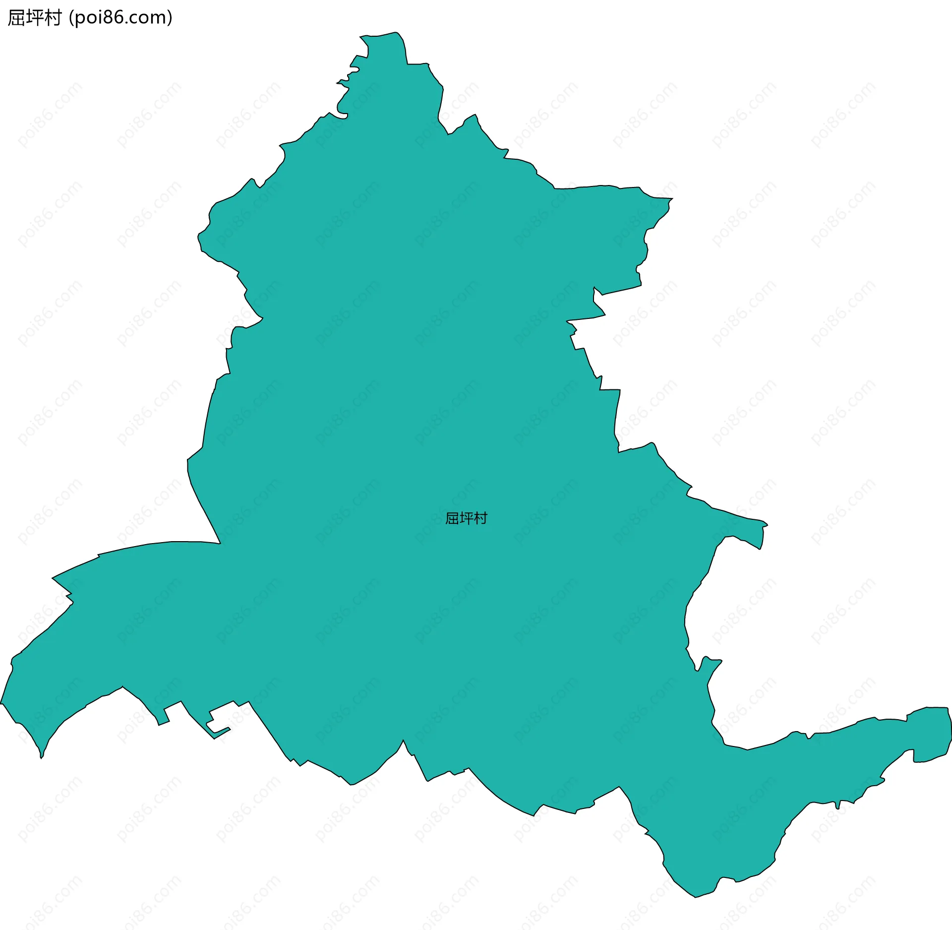 屈坪村边界地图