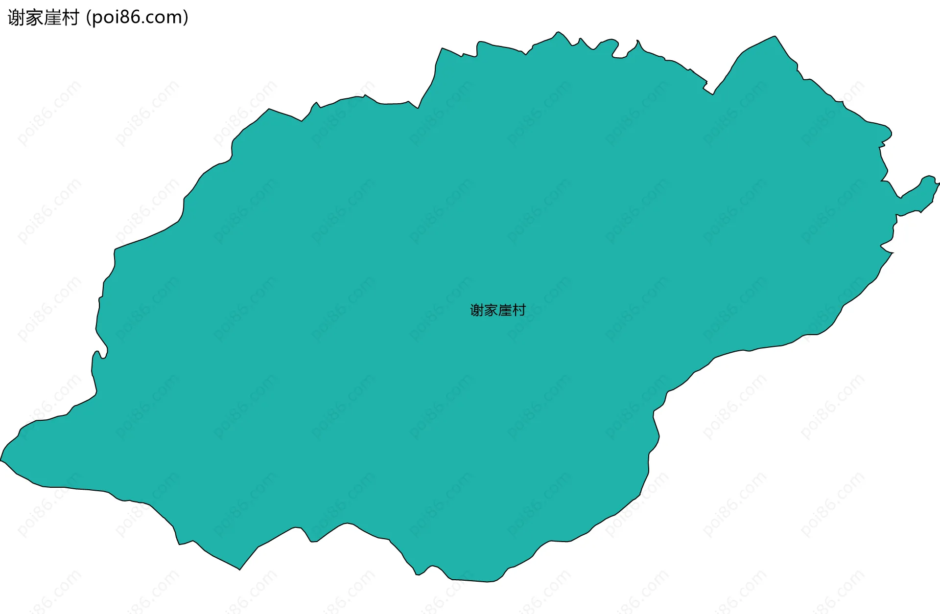 谢家崖村边界地图