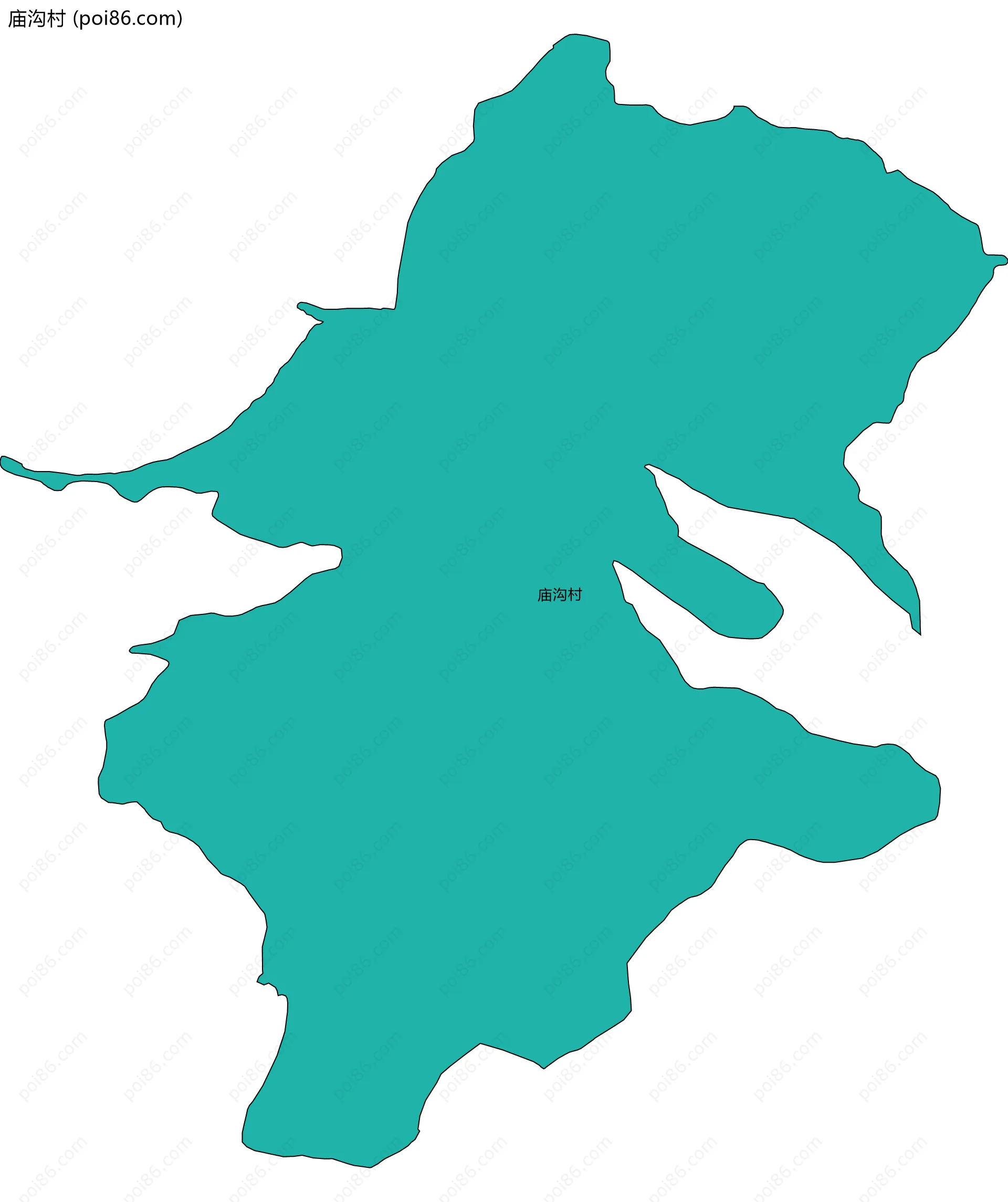 庙沟村边界地图