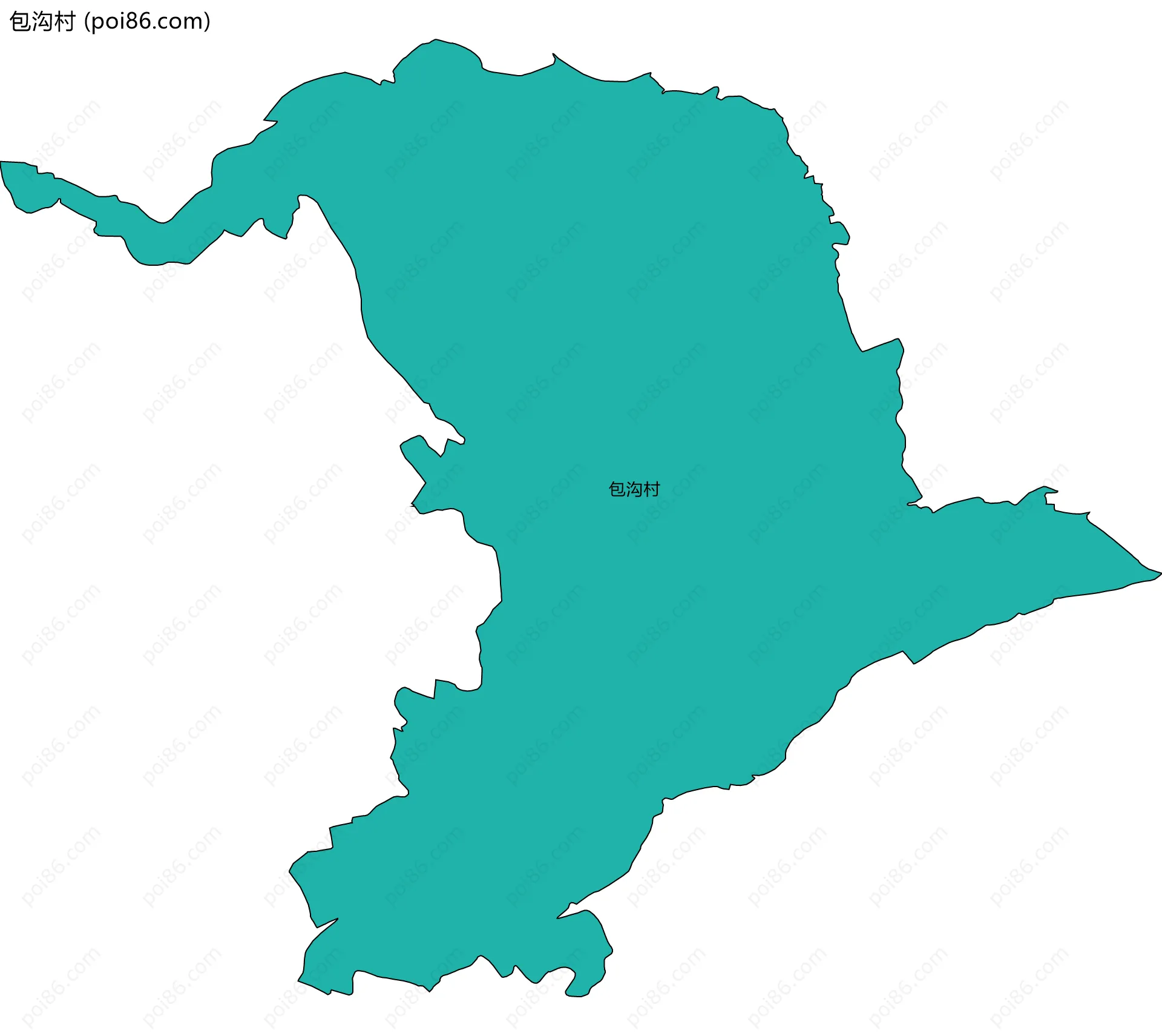 包沟村边界地图