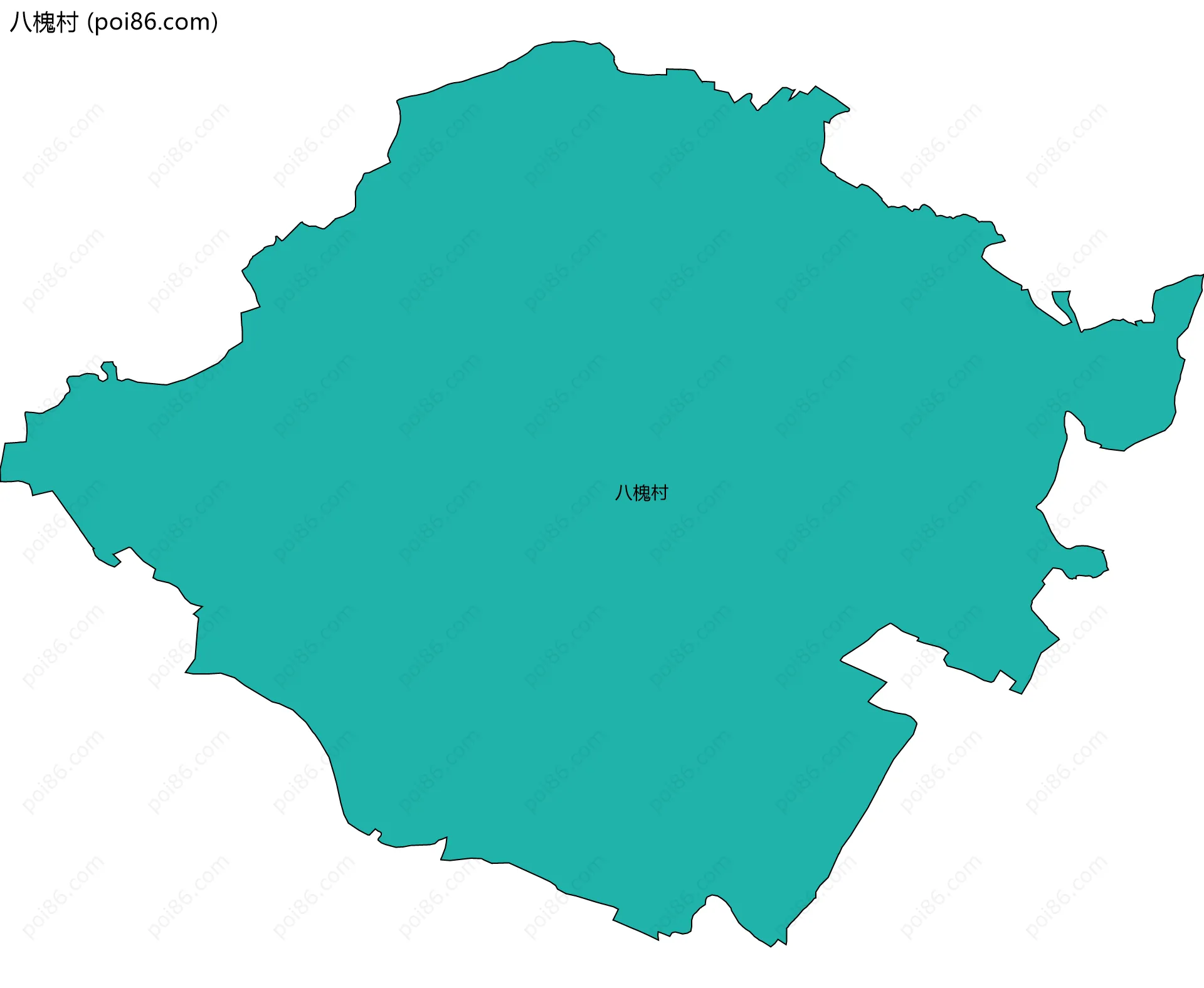 八槐村边界地图